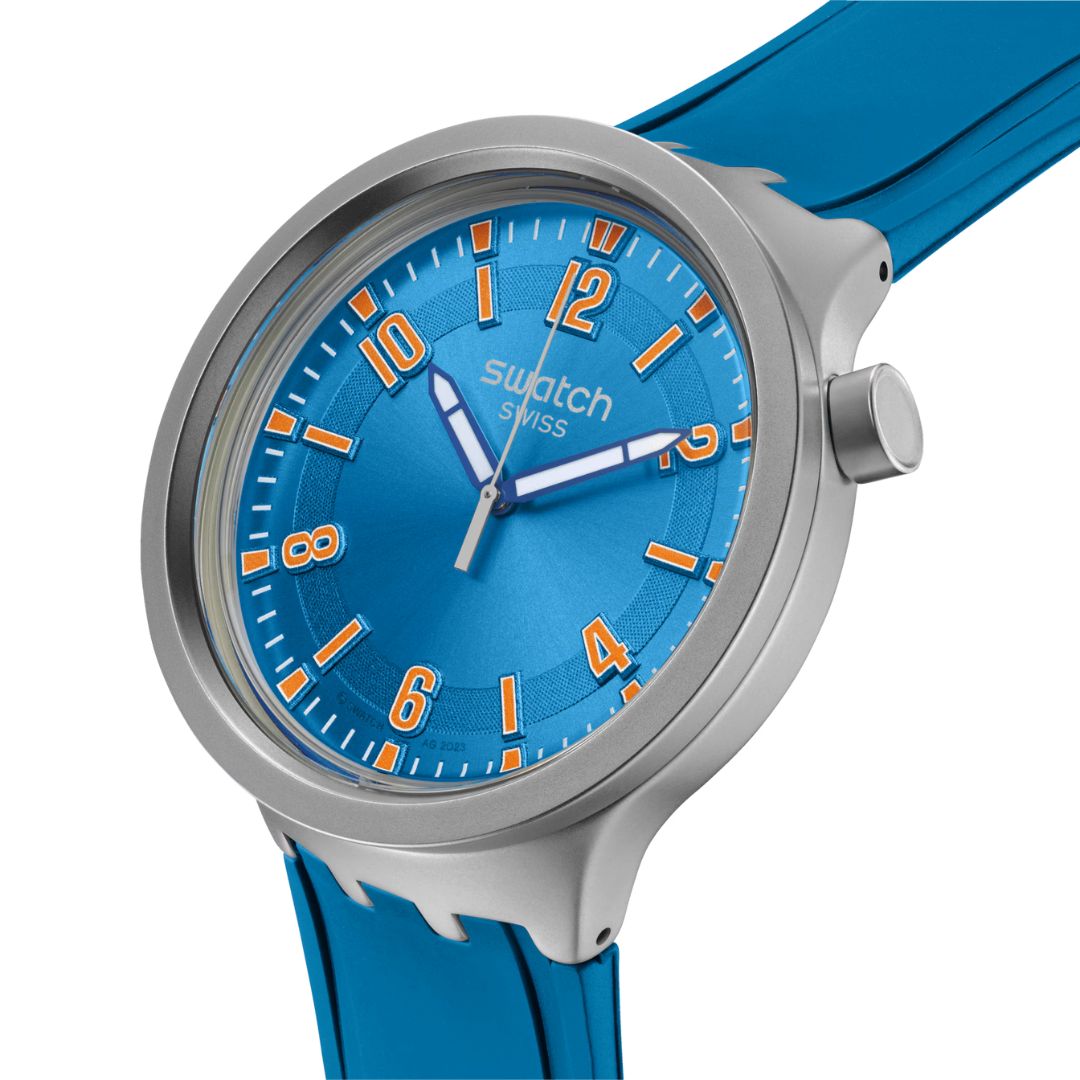 Swatch Big Bold Irony Blue In The Works Watch SB07S115