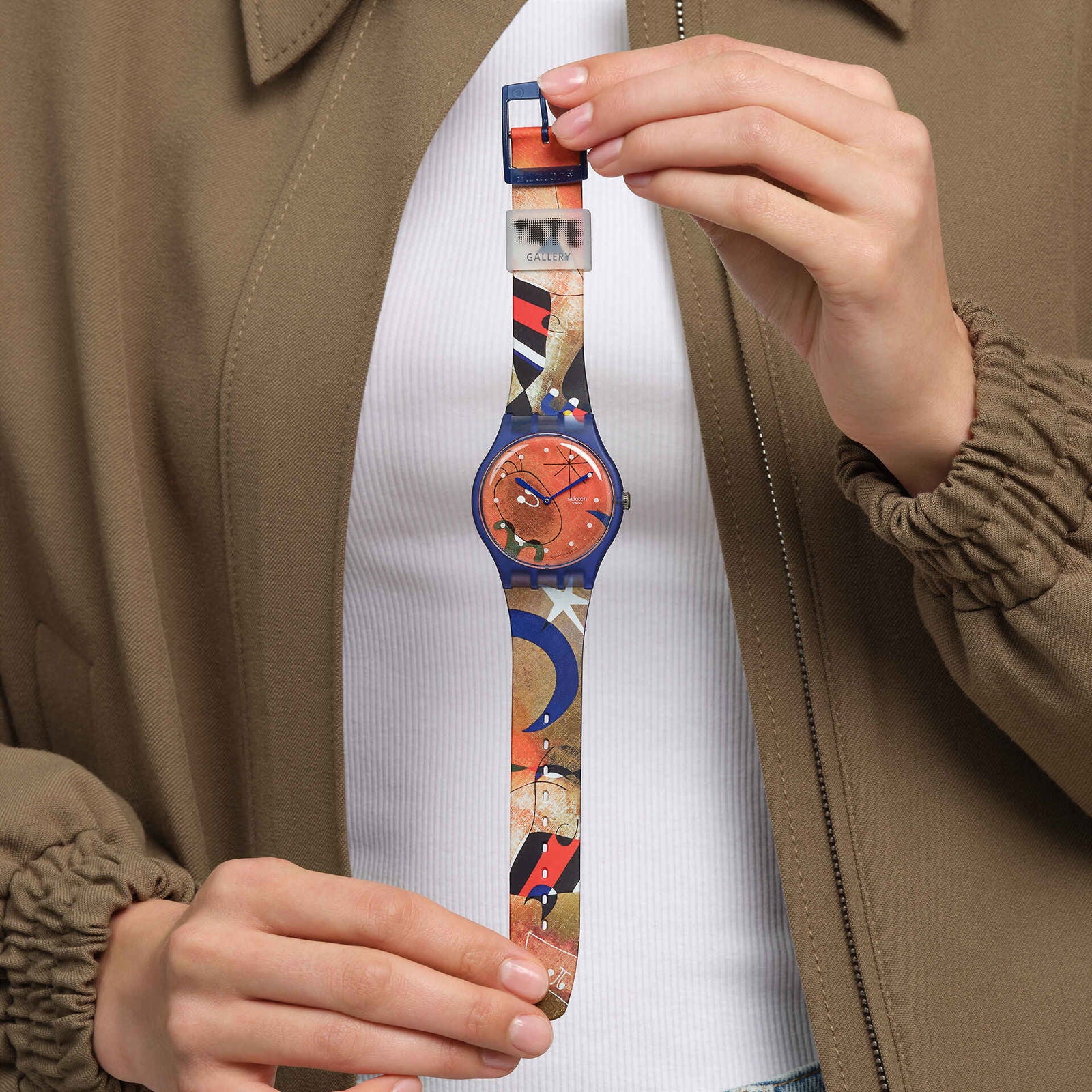 Swatch X Tate Gallery Miro's Women And Bird In The Moonlight SO29Z136