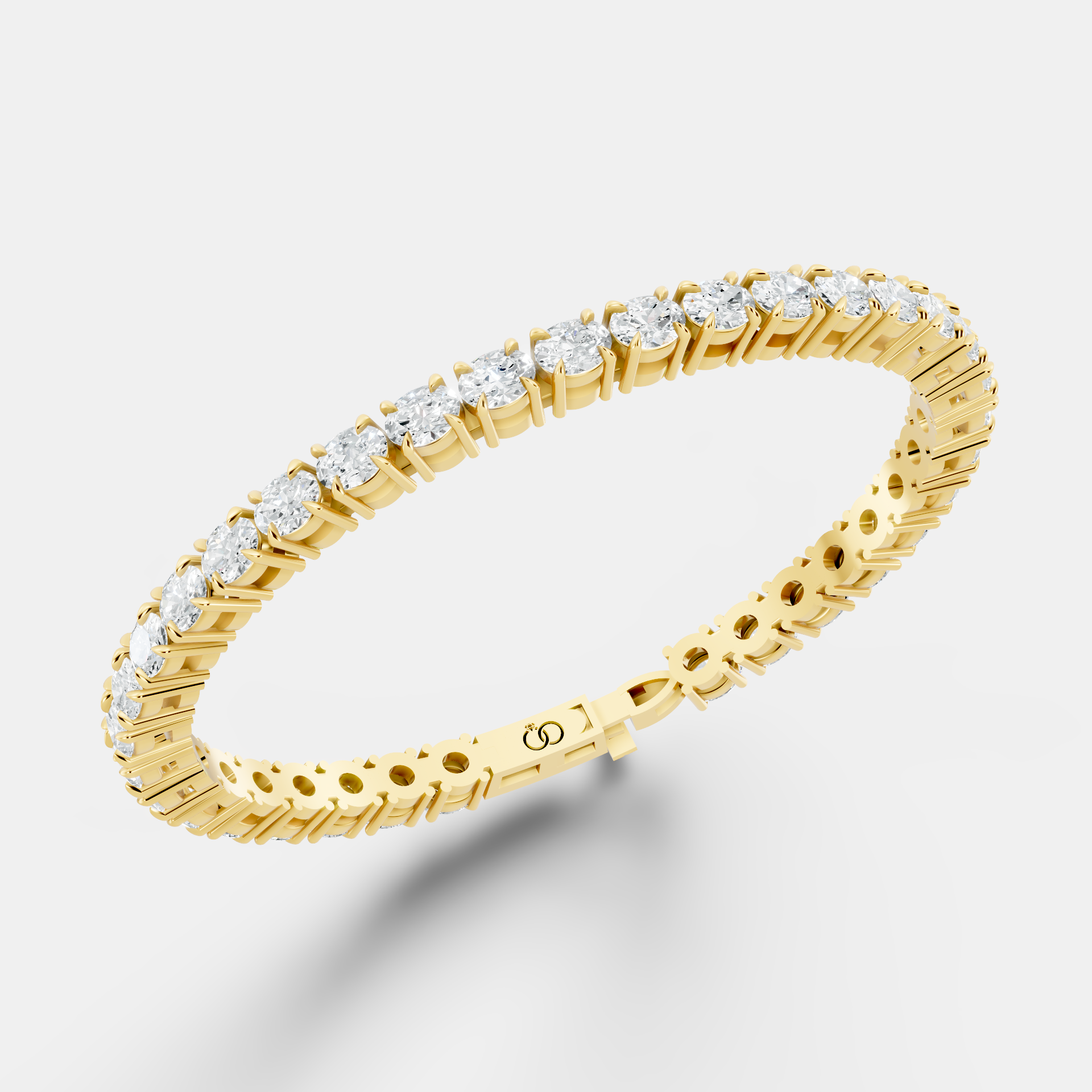 Exquisite Round Brilliant-Cut Diamond Tennis Bracelet in  Handcrafted with Radiant Diamonds for Timeless Elegance and a Secure Classic Clasp - Bijoux Eclore