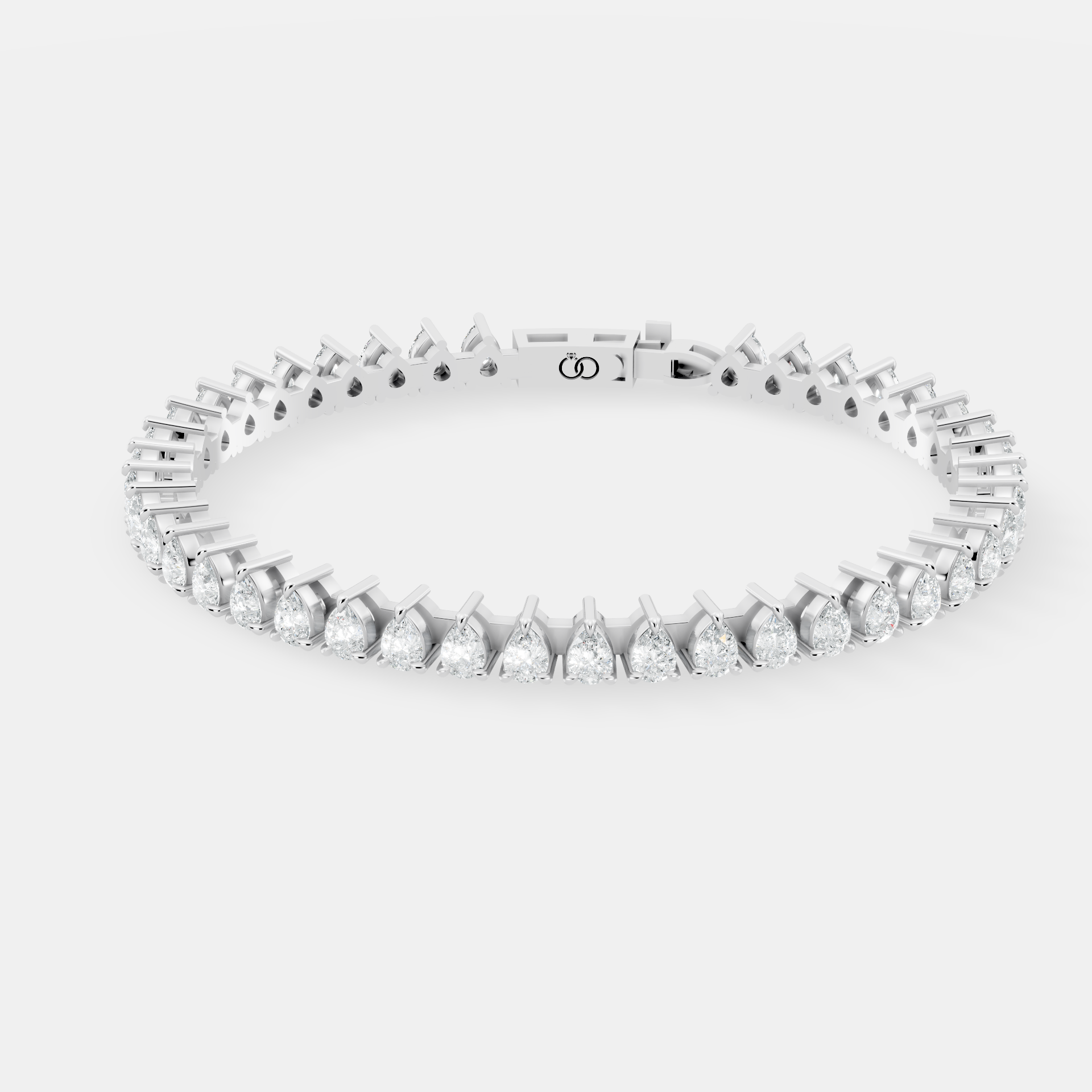 Exquisite Tennis Bracelet Showcasing Brilliant Pear-Cut Diamond Stones in a Timeless, Sophisticated Design of Radiant Luxury and Refined Elegance - Bijoux Eclore