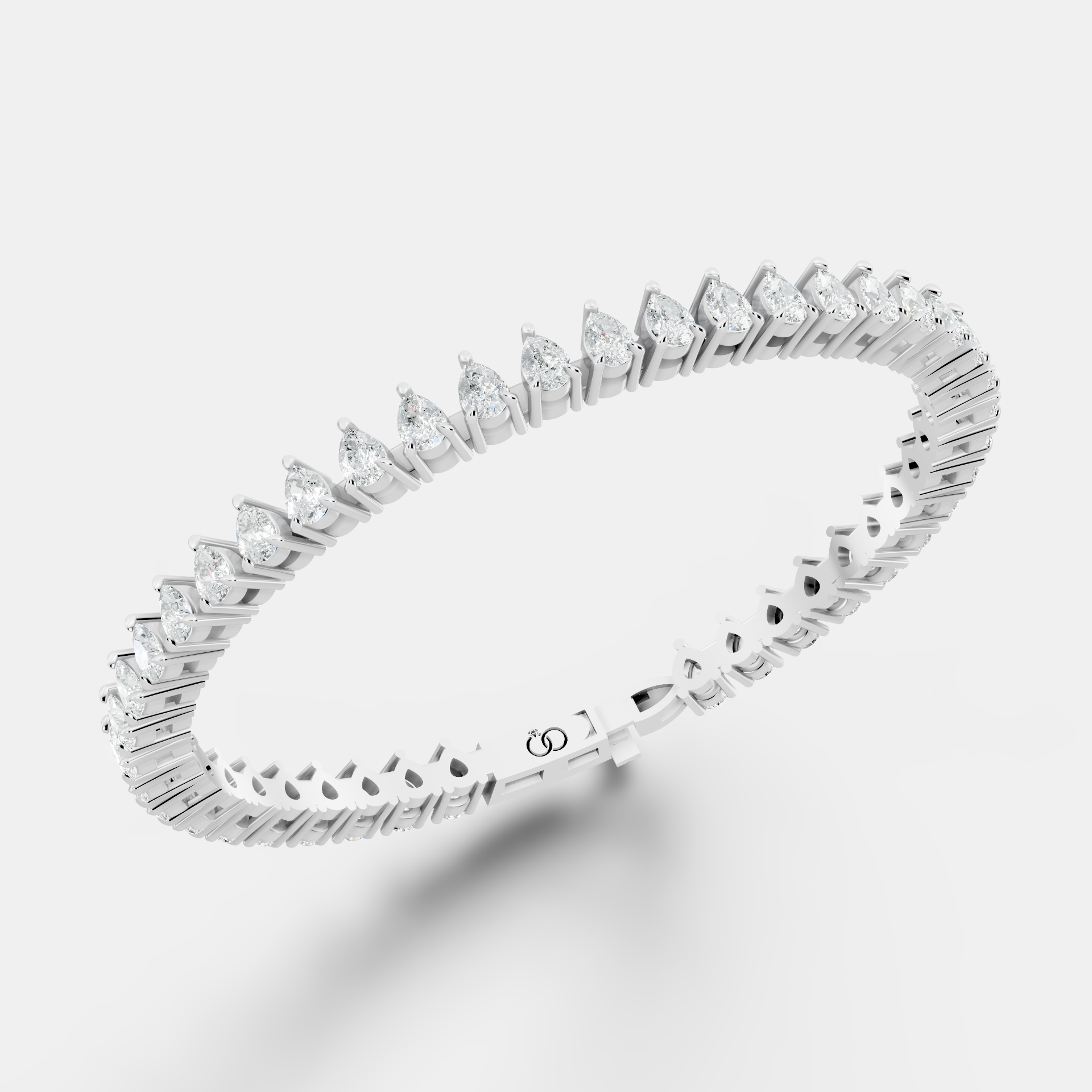 Exquisite Tennis Bracelet Showcasing Brilliant Pear-Cut Diamond Stones in a Timeless, Sophisticated Design of Radiant Luxury and Refined Elegance - Bijoux Eclore