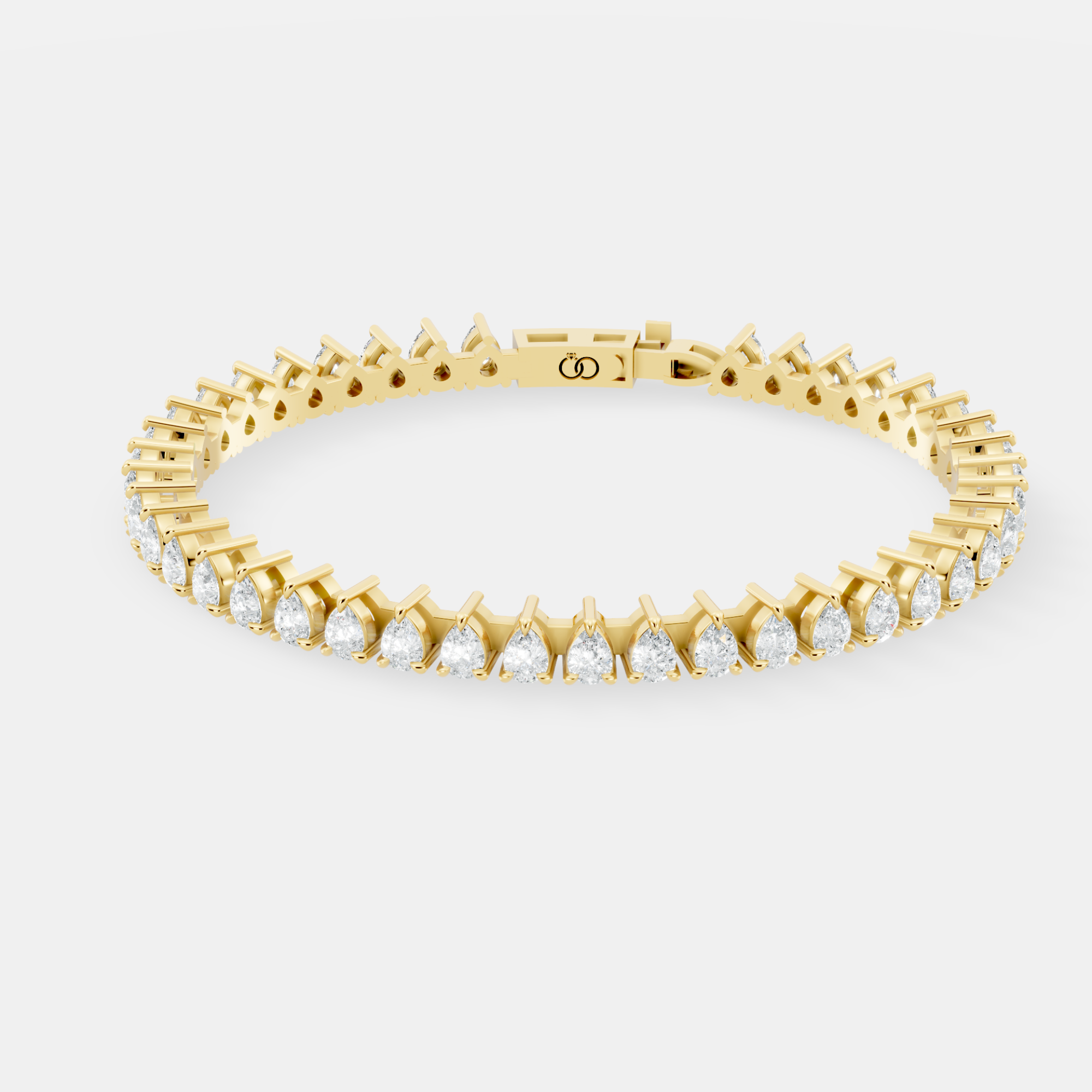 Exquisite Tennis Bracelet Showcasing Brilliant Pear-Cut Diamond Stones in a Timeless, Sophisticated Design of Radiant Luxury and Refined Elegance - Bijoux Eclore