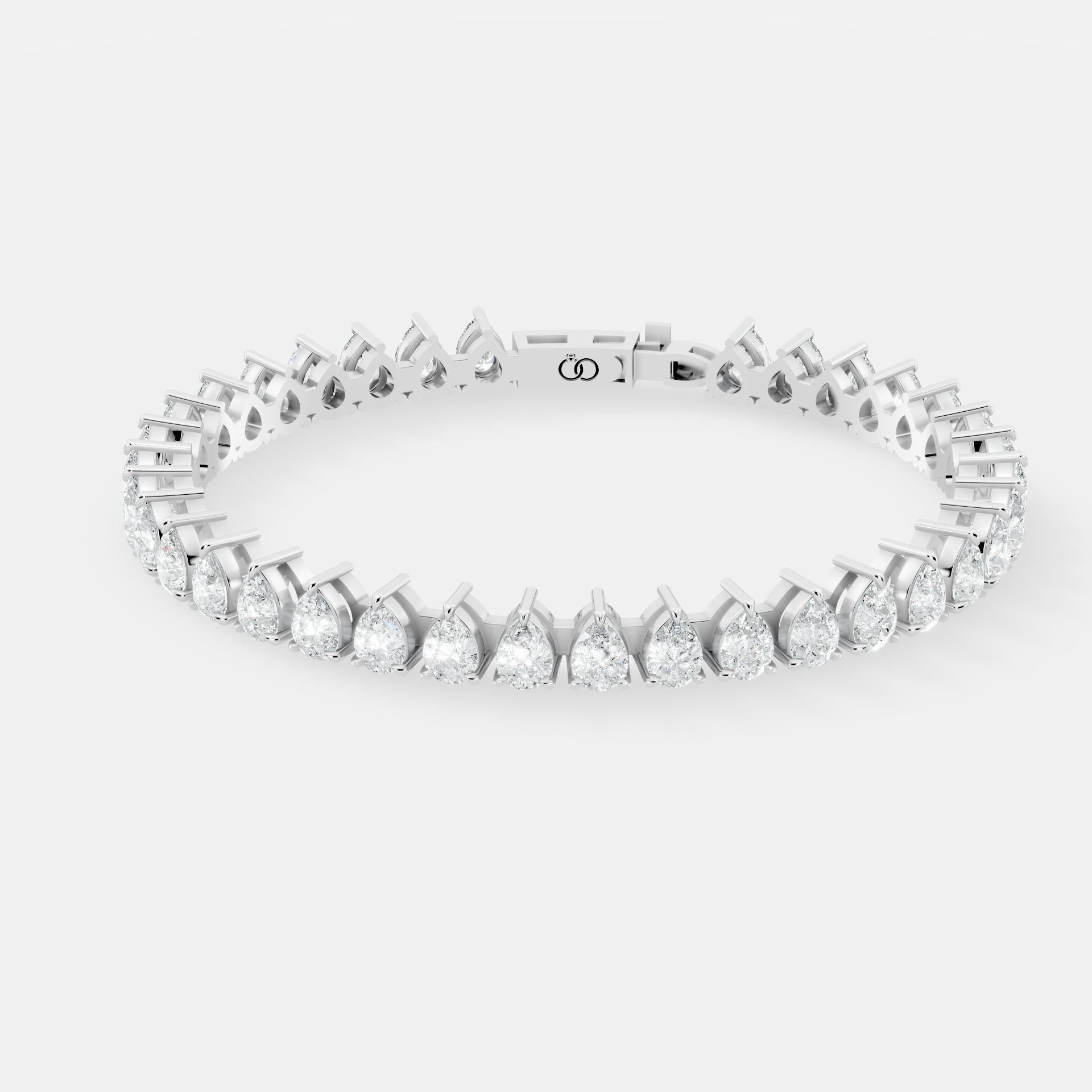 Exquisite Cut Diamond Tennis Bracelet – A Dazzling Symphony of 41 Brilliant Pear-Shaped Diamonds Set in a Timeless Design, Celebrating Radiant Luxury, Graceful Fluidity, and Unparalleled Sophistication - Bijoux Eclore