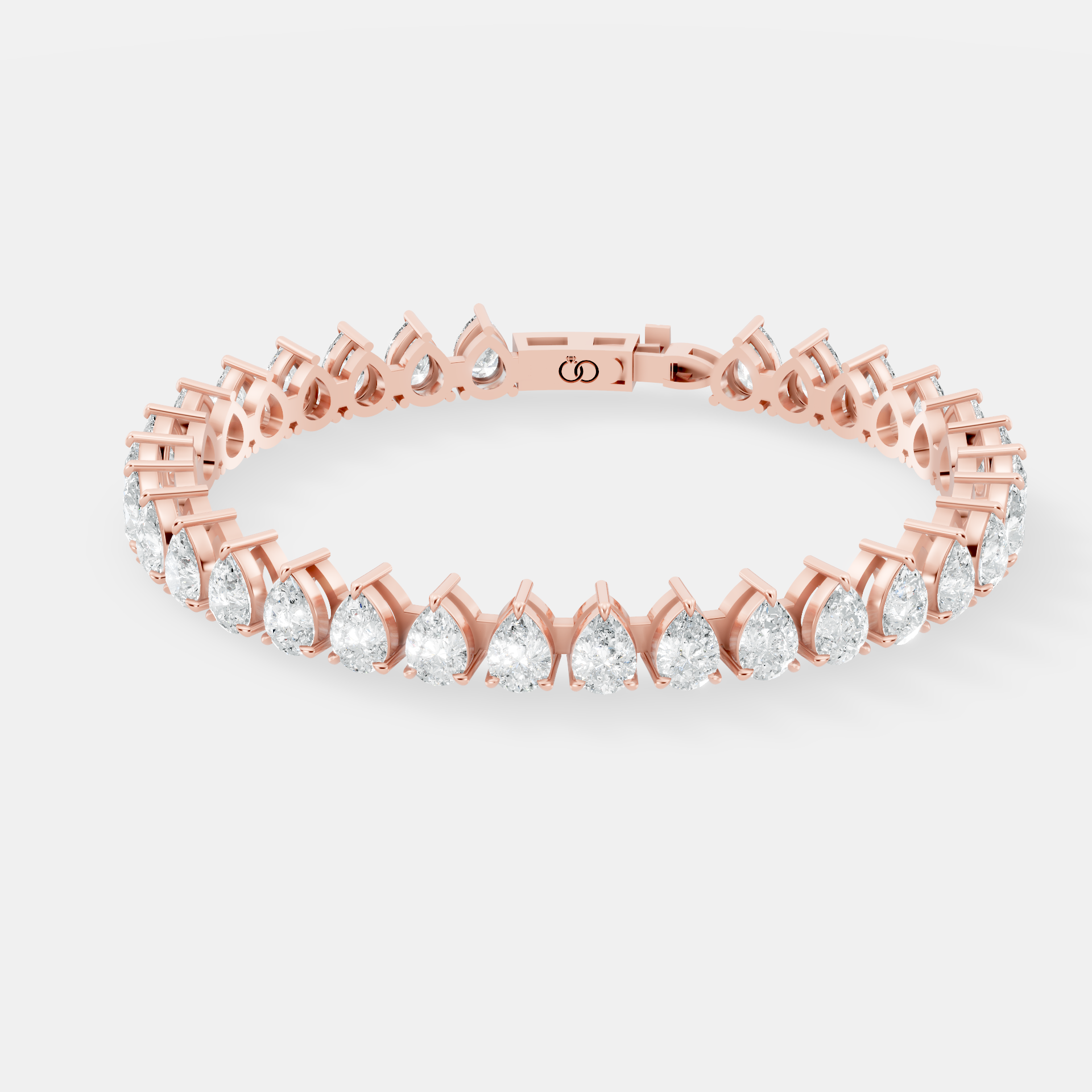 Elegant Tennis Bracelet with Sparkling Pear-Shaped Diamonds, Timeless Luxury Jewelry Piece for Special Occasions - Bijoux Eclore