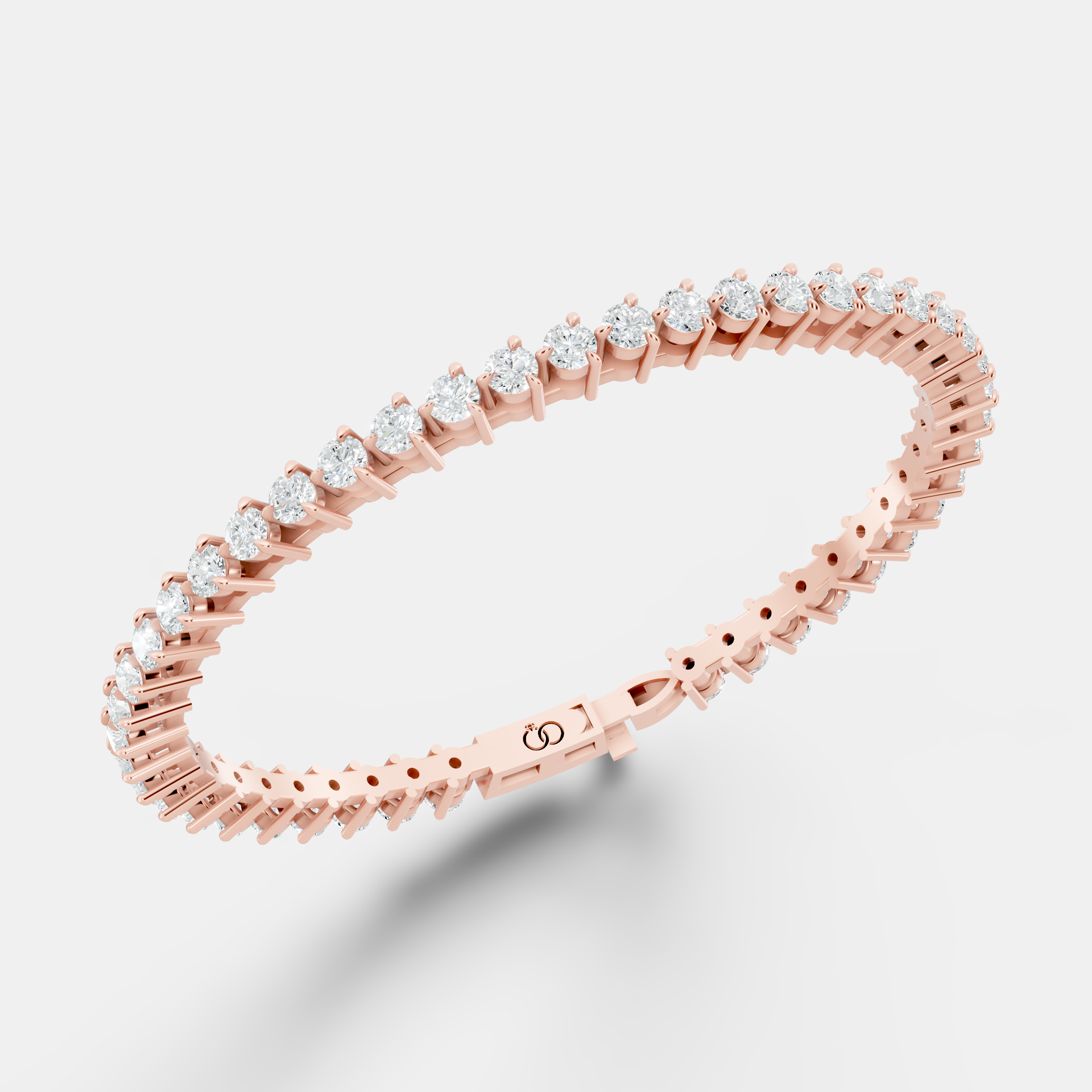 Exquisite Round Brilliant Cut Diamond Tennis Bracelet – Timeless Luxury Design with Secure Clasp - Bijoux Eclore