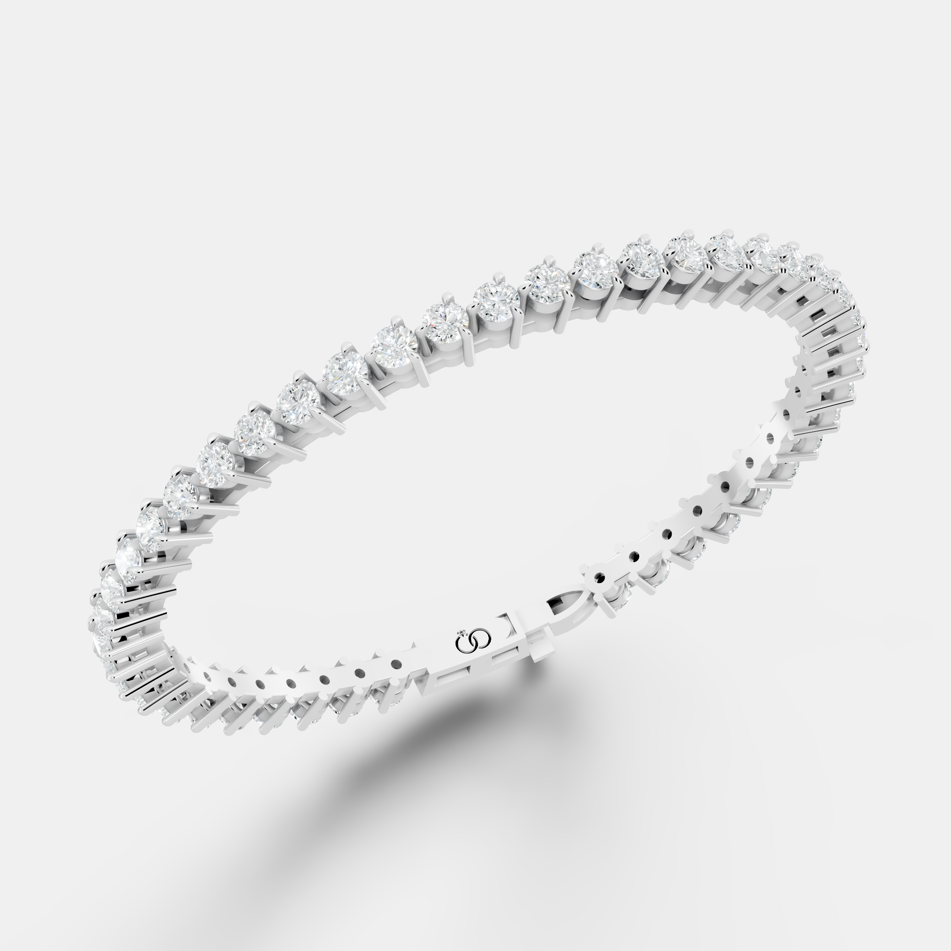 Exquisite Round-Cut Diamond Tennis Bracelet in  Classic Prong-Set Design Featuring Brilliant White Diamonds for Timeless Sophistication and Everyday Elegance - Bijoux Eclore