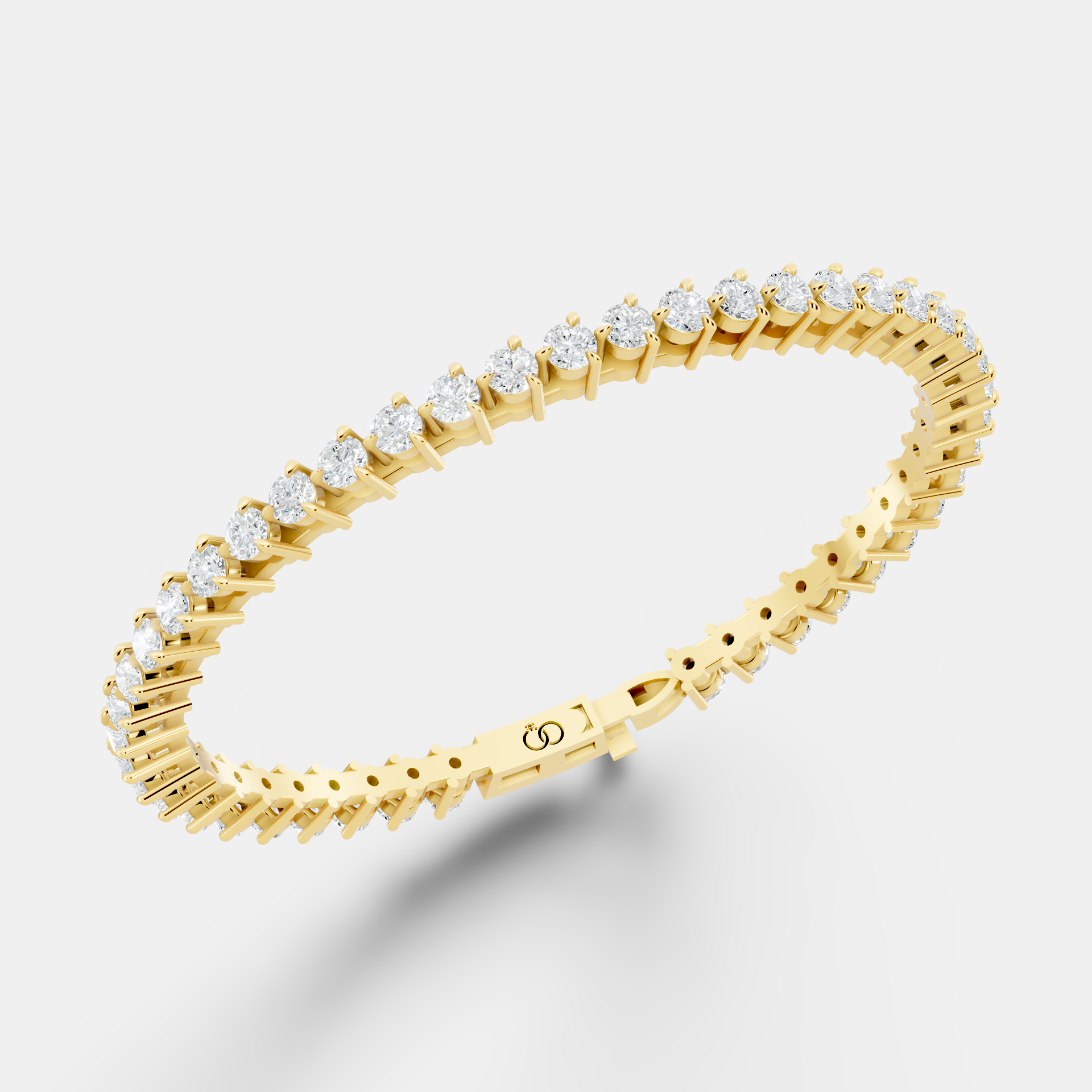 Exquisite Round-Cut Diamond Tennis Bracelet in  Classic Prong-Set Design Featuring Brilliant White Diamonds for Timeless Sophistication and Everyday Elegance - Bijoux Eclore