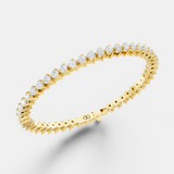 Exquisite Round-Cut Diamond Tennis Bracelet in  Classic Prong-Set Design Featuring Brilliant White Diamonds for Timeless Sophistication and Everyday Elegance - Bijoux Eclore