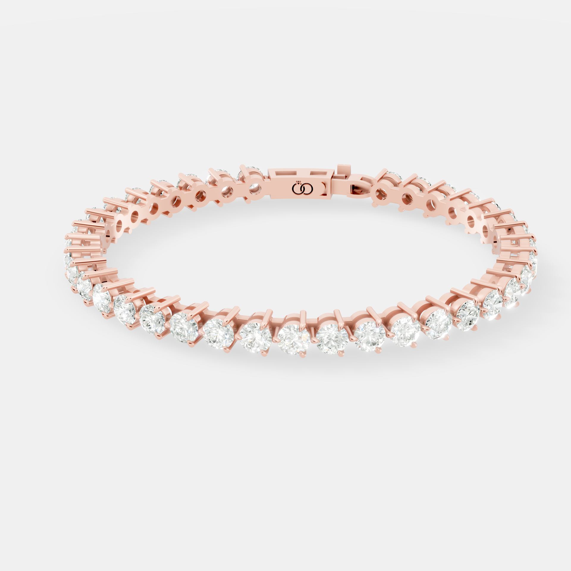 Elegant Round Brilliant-Cut Diamond Tennis Bracelet Featuring Classic Four-Prong Settings and Secure Box Clasp for Timeless Luxury and Sophisticated Shine - Bijoux Eclore