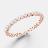 Elegant Gold Tennis Bracelet with Round Cut Diamonds 32 Stones - Bijoux Eclore