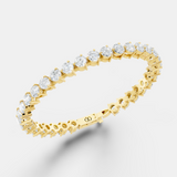 Elegant Tennis Bracelet Featuring Brilliant Round-Cut Diamonds in a Classic Four-Prong Setting, Showcasing Timeless Luxury and Sophisticated Sparkle for Special Occasions - Bijoux Eclore