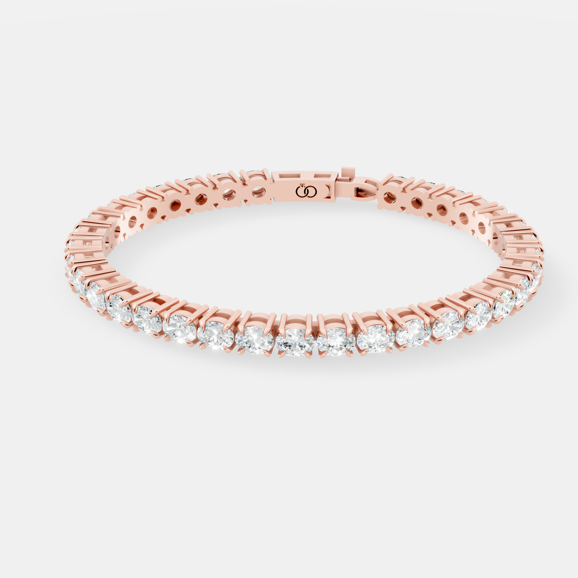 Exquisite Round Brilliant-Cut Diamond Tennis Bracelet in  Handcrafted with Radiant Diamonds for Timeless Elegance and a Secure Classic Clasp - Bijoux Eclore