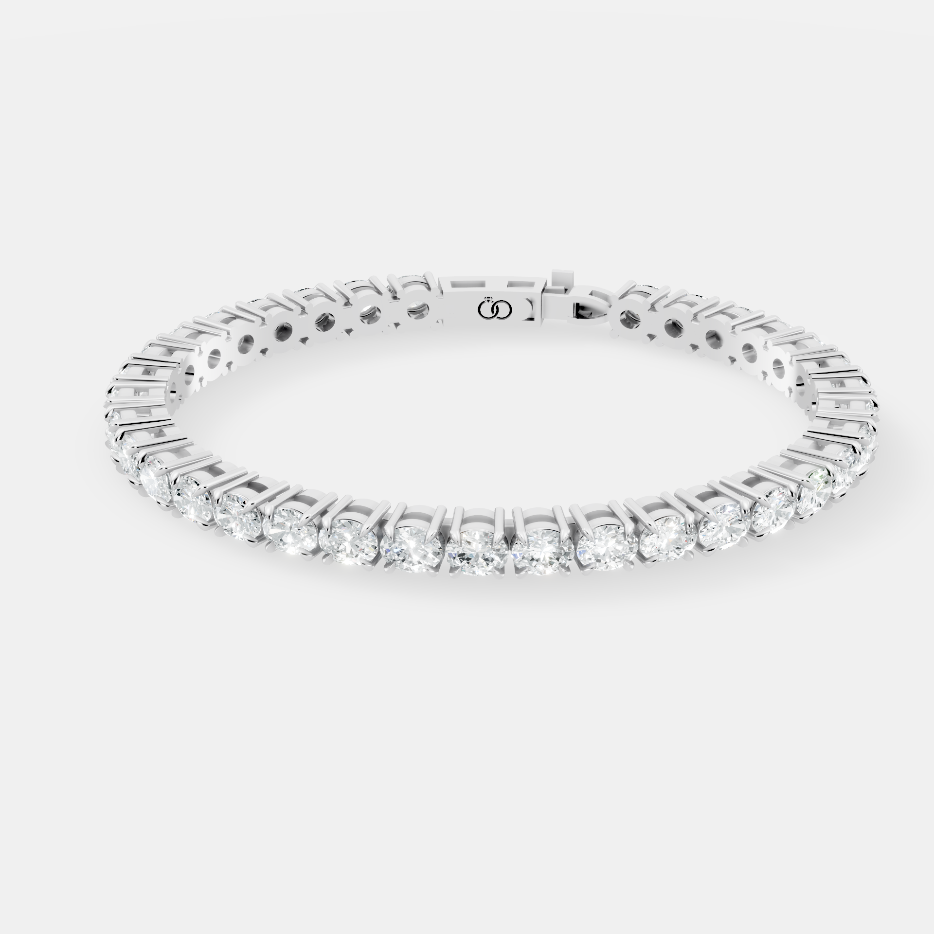 Exquisite Round Brilliant-Cut Diamond Tennis Bracelet in  Handcrafted with Radiant Diamonds for Timeless Elegance and a Secure Classic Clasp - Bijoux Eclore