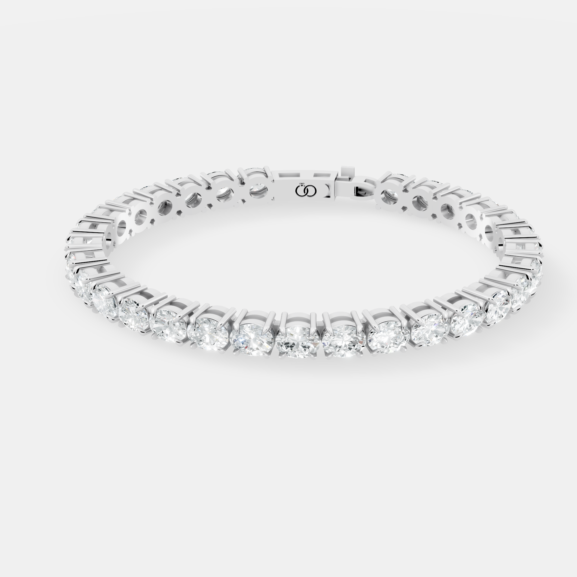Elegant  Tennis Bracelet Featuring 30 Oval-Cut Diamond Stones, Exquisite and Timeless Design for Luxury and Sophistication - Bijoux Eclore