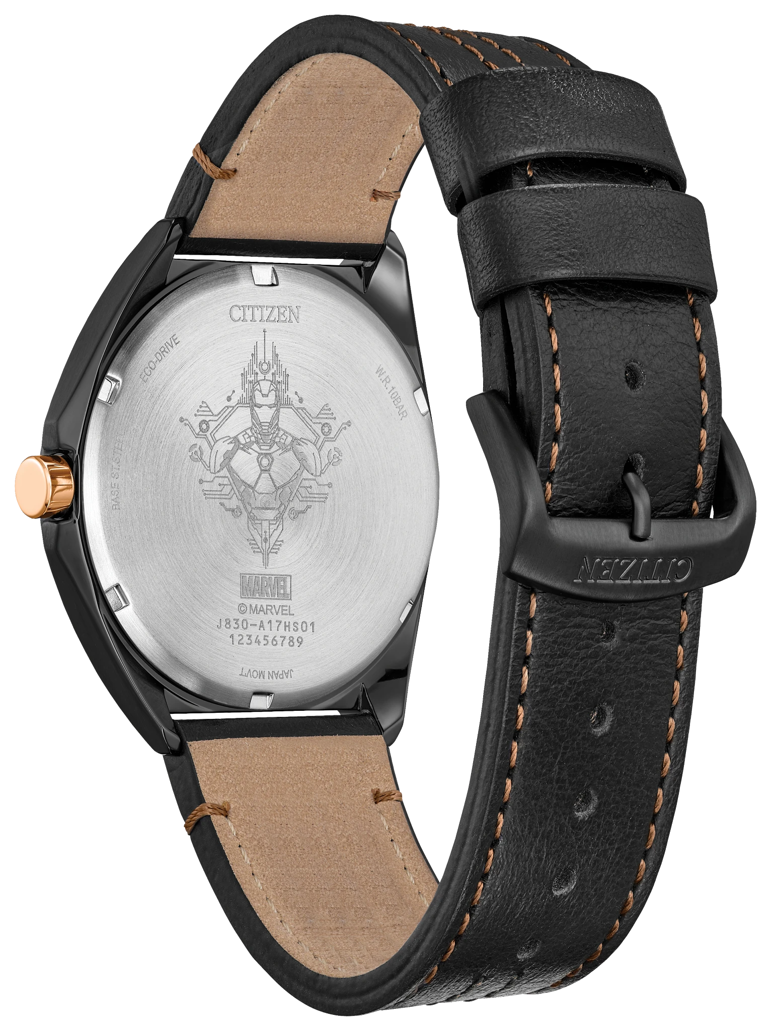 Citizen Men's Eco-Drive Marvel Tony Stark 63 Black Ion Plated Watch  AW2075-05W - Bijoux Eclore