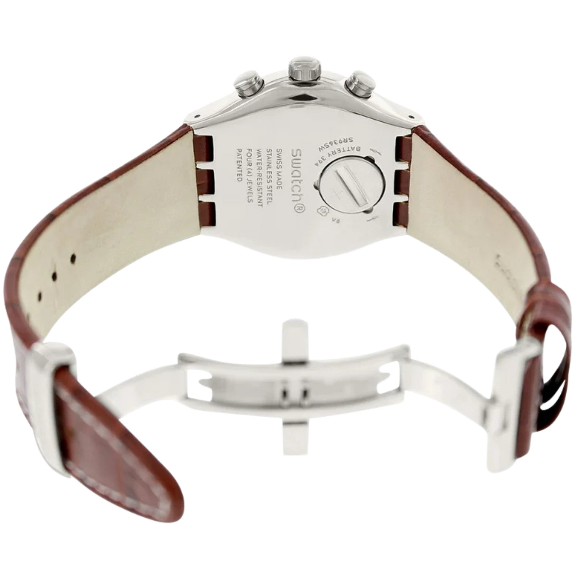 Swatch Mens Irony Chrono - Back to The Roots Chronograph Watch YVS414 - Bijoux Eclore