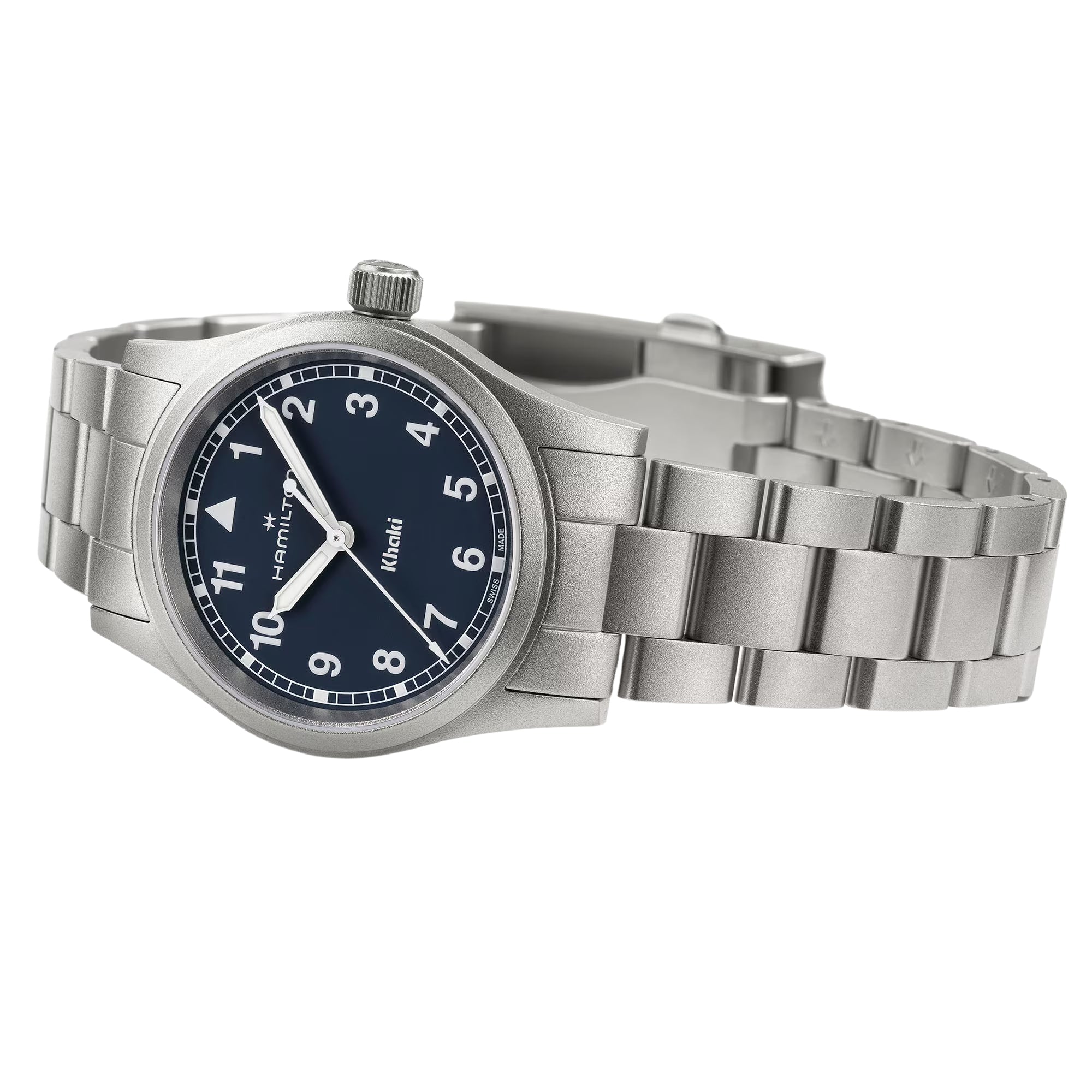 Hamilton Khaki Field Quartz 33 Stainless Steel / Blue / Bracelet - H69301140 - Bijoux Eclore