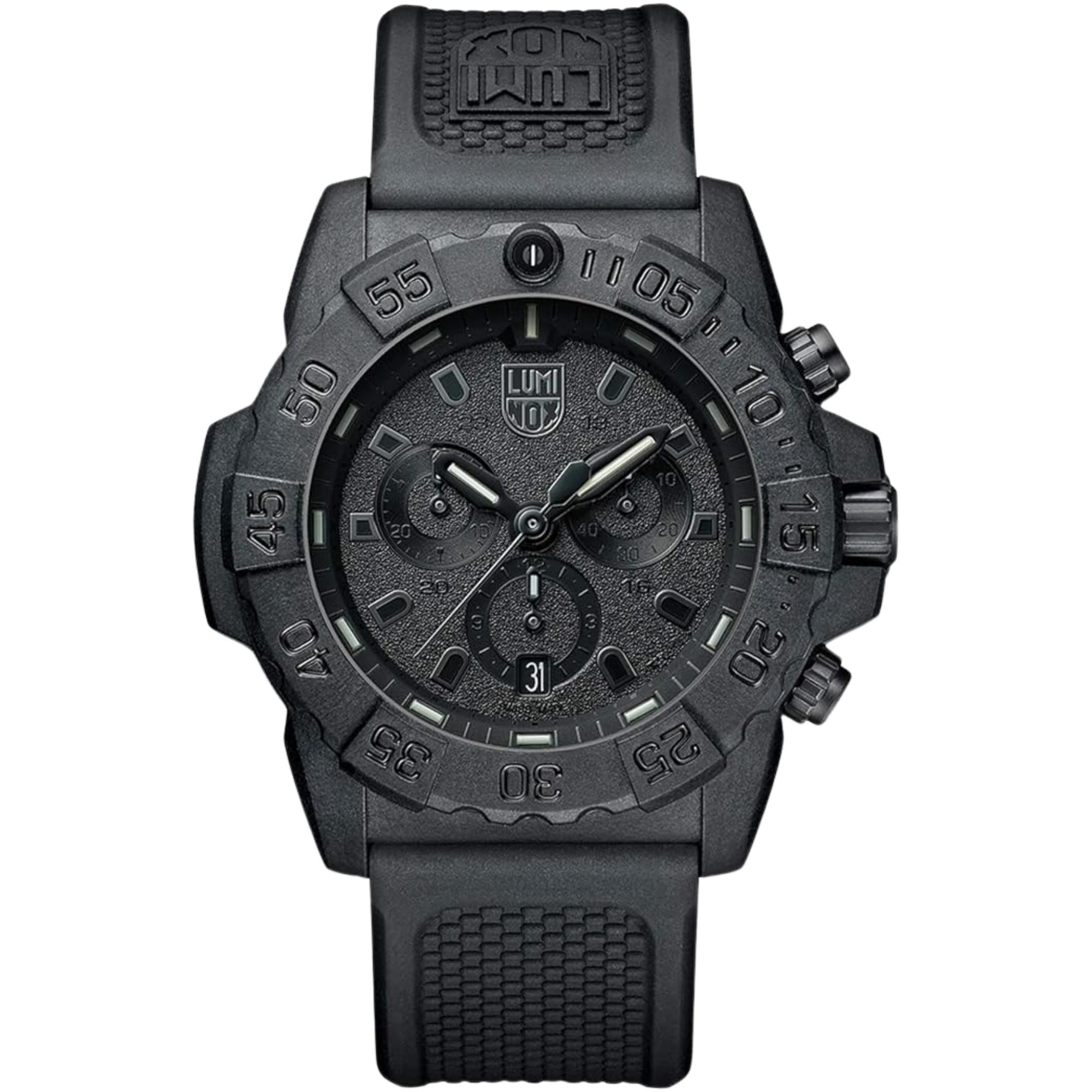 Luminox Navy Seal Chronograph Blackout XS.3581.BO Mens Watch 45mm - Bijoux Eclore