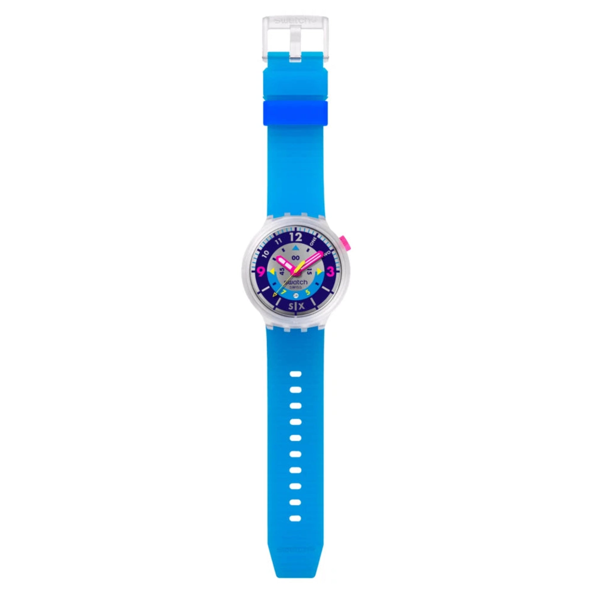SWATCH NEON HIELO SB01K400 Big Bold 47mm Unisex Watch 2025 New - Bijoux Eclore