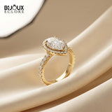 Brilliant Pear-Cut Diamond Ring: Shaped for Perfection and Designed to Sparkle - Bijoux Eclore