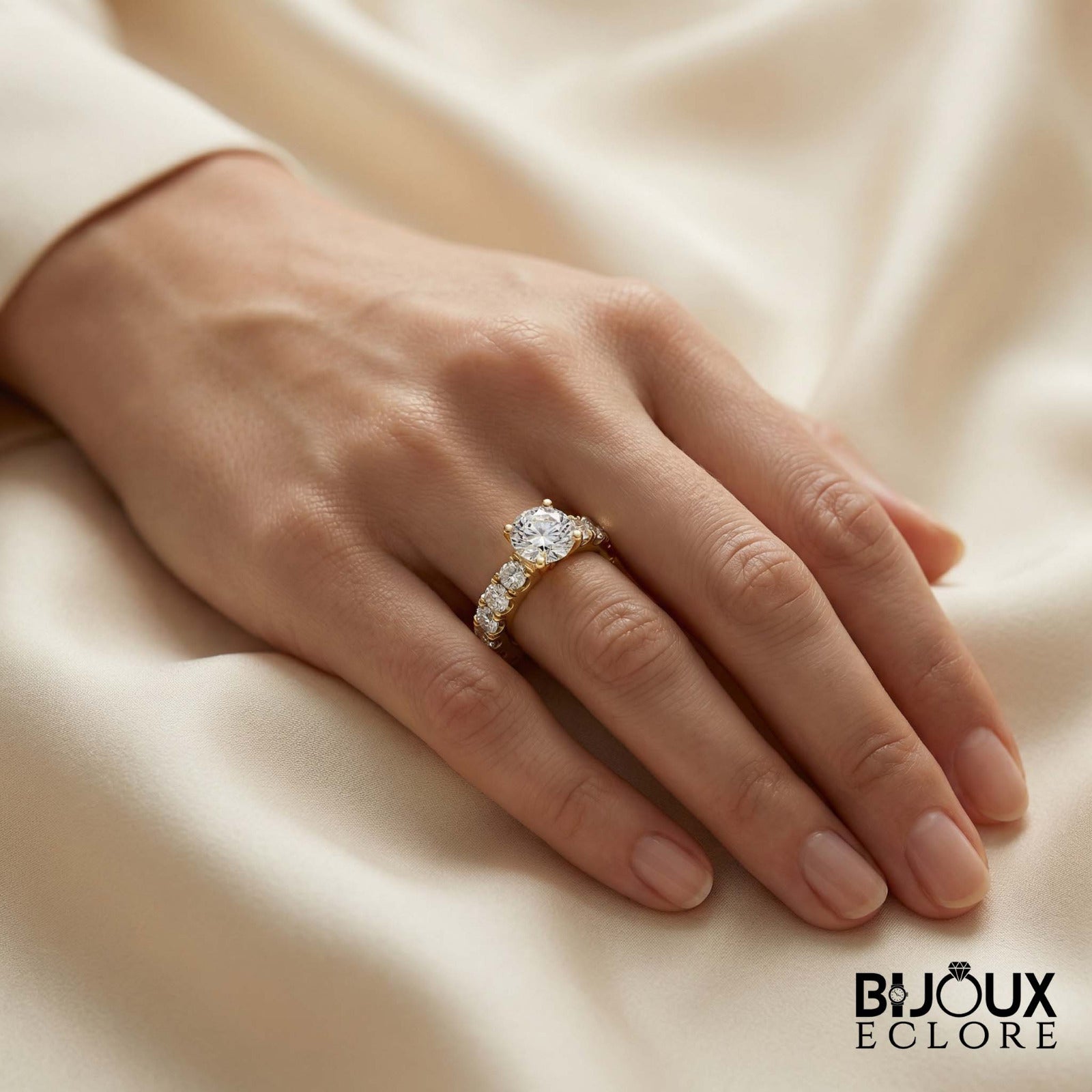 Oval-Cut Diamond Ring with Unparalleled Radiance - Bijoux Eclore