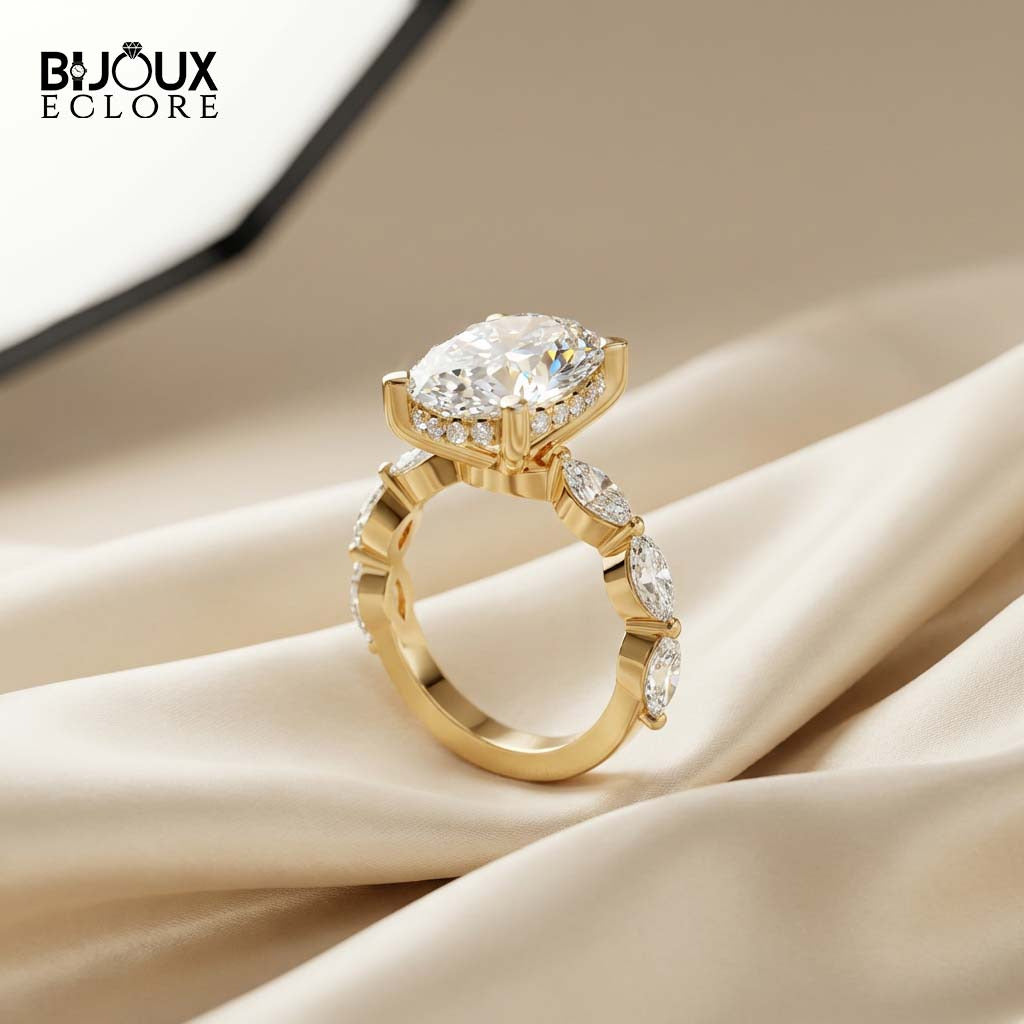 Stunning Oval Diamond Ring That Glows with Unmatched Brilliance - Bijoux Eclore