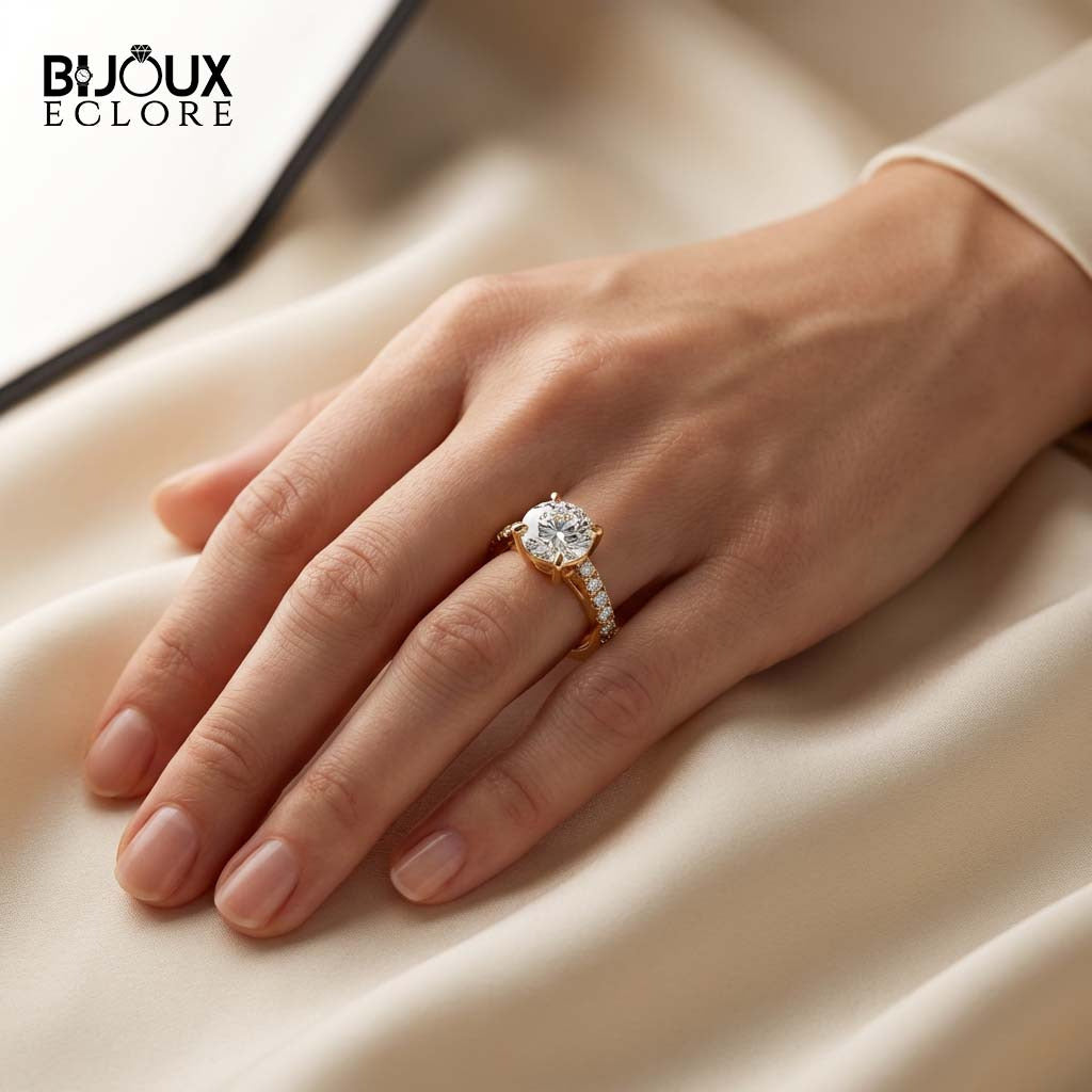 Brilliant Round Diamond Ring Designed to Sparkle for a Lifetime - Bijoux Eclore