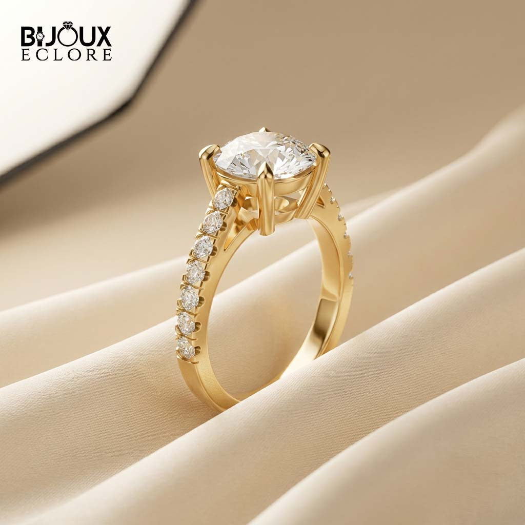 Brilliant Round Diamond Ring Designed to Sparkle for a Lifetime - Bijoux Eclore