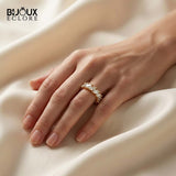 Marquise-Cut Diamond Eternity Band in Lustrous Gold for Timeless Sophistication - Bijoux Eclore
