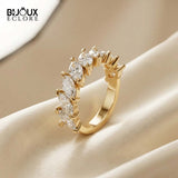 Marquise-Cut Diamond Eternity Band in Lustrous Gold for Timeless Sophistication - Bijoux Eclore