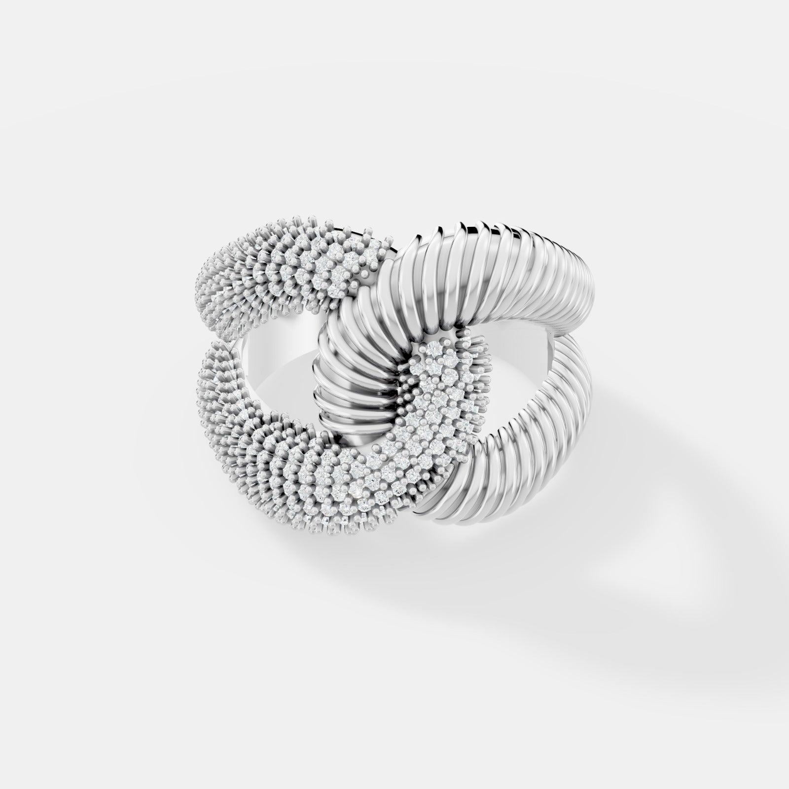 Eternal Knot Statement Ring Featuring Lab-Grown  Diamonds - Bijoux Eclore