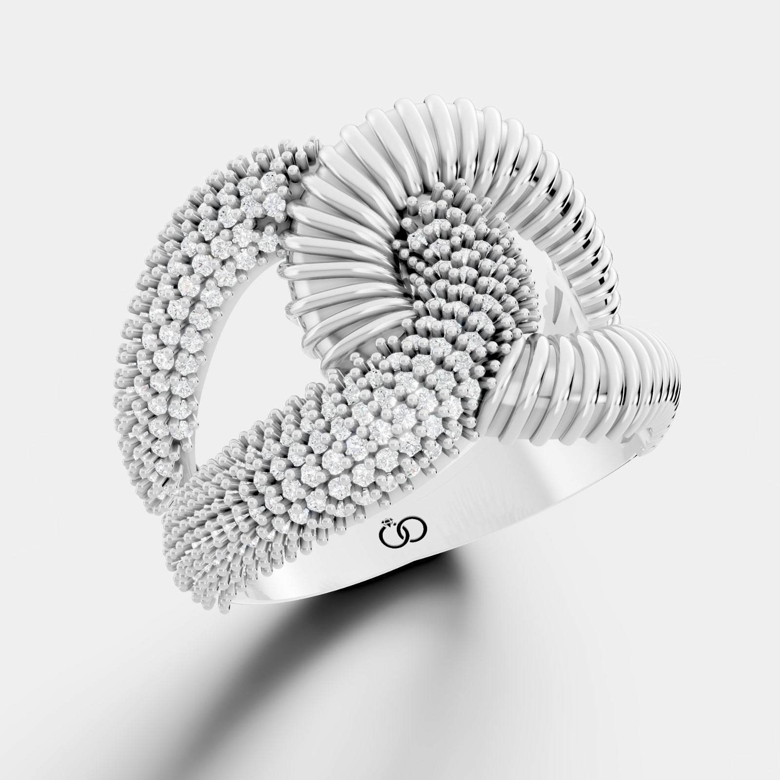 Eternal Knot Statement Ring Featuring Lab-Grown  Diamonds - Bijoux Eclore