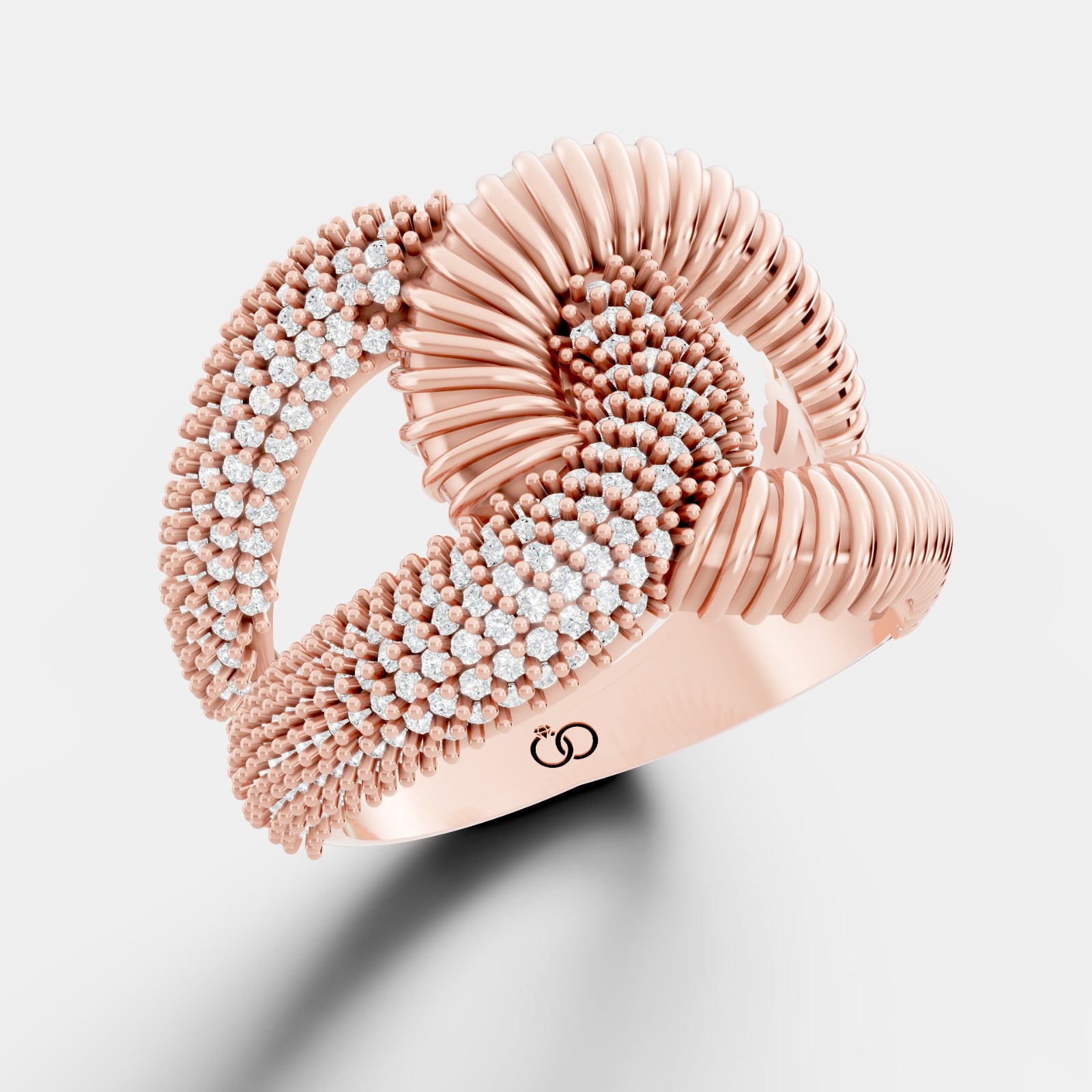 Eternal Knot Statement Ring Featuring Lab-Grown  Diamonds - Bijoux Eclore