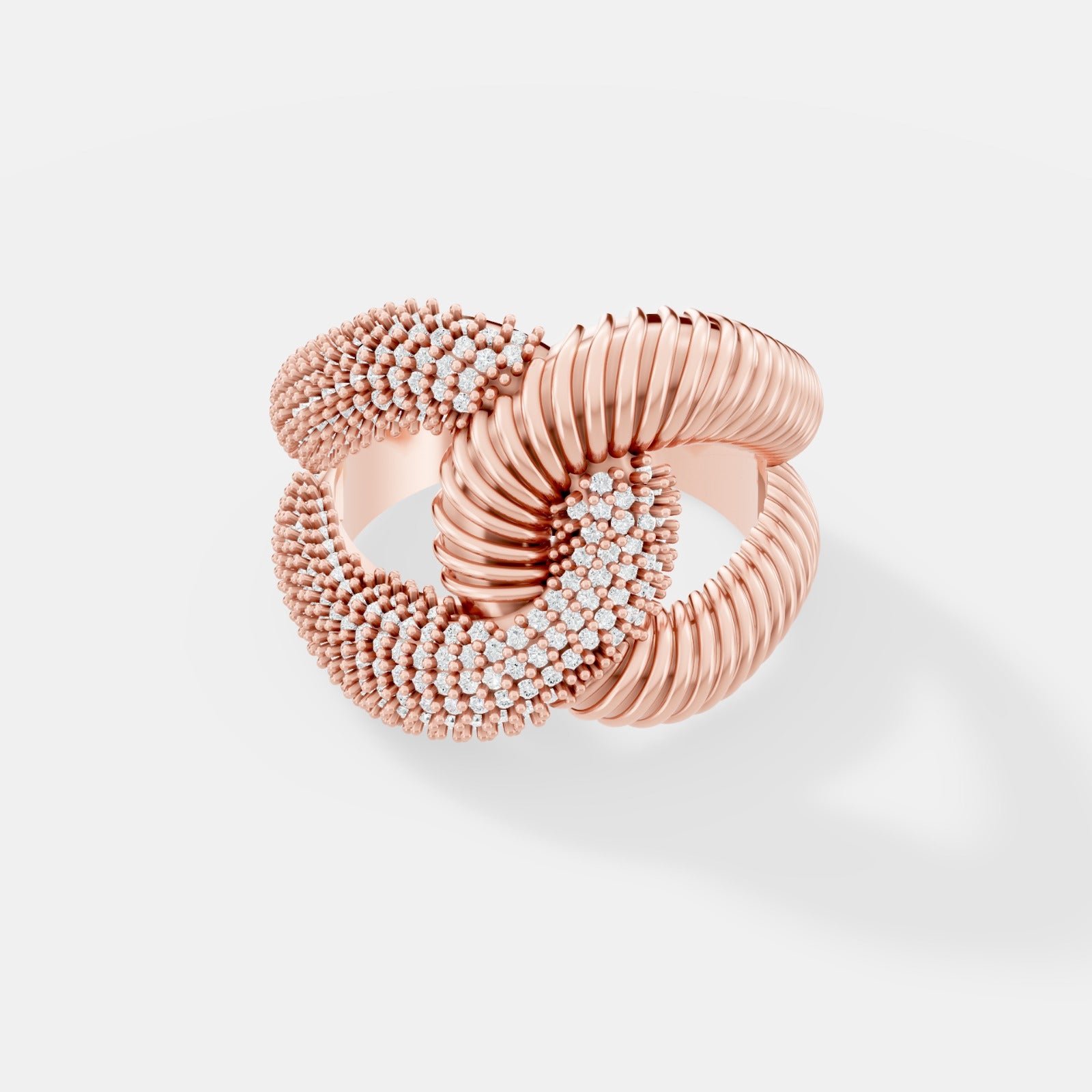 Eternal Knot Statement Ring Featuring Lab-Grown  Diamonds - Bijoux Eclore