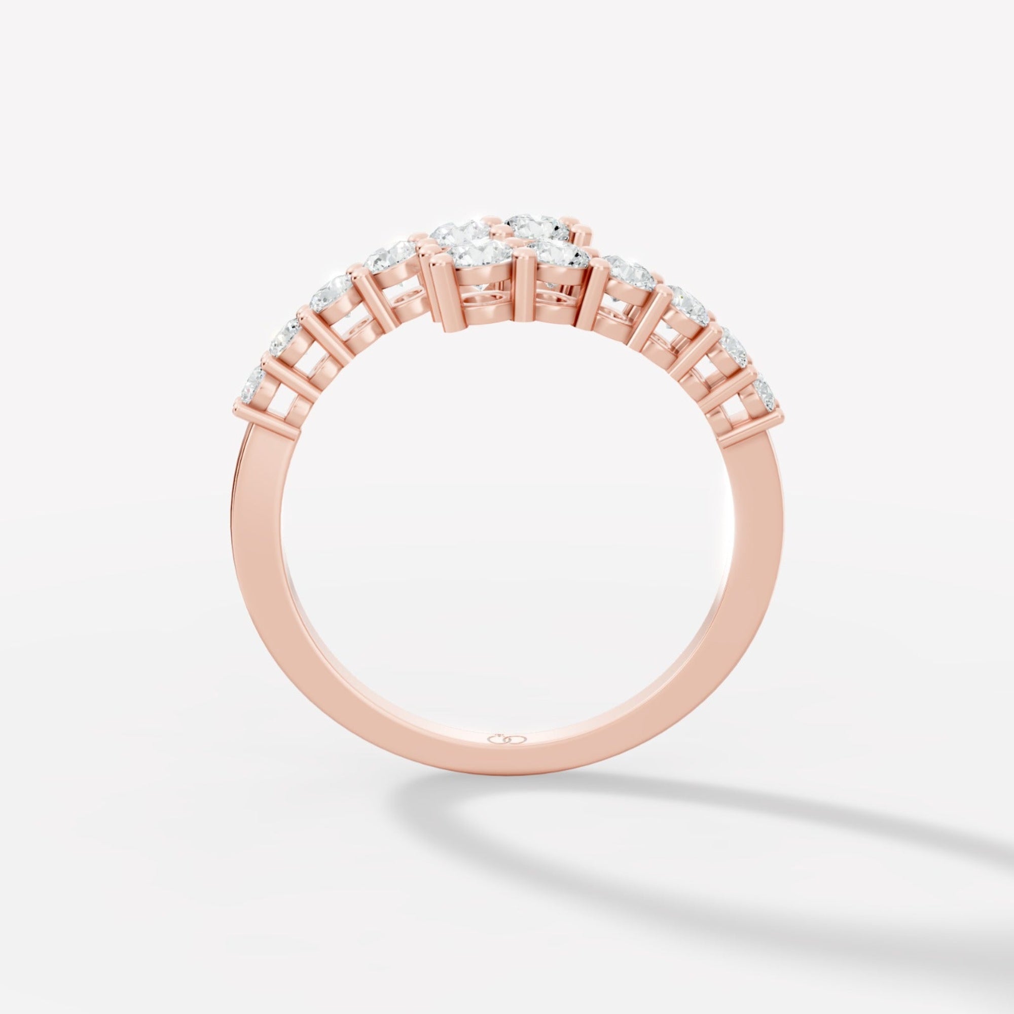 Exquisite Double Row Diamond Open Band Ring – Sparkle for Every Occasion - Bijoux Eclore