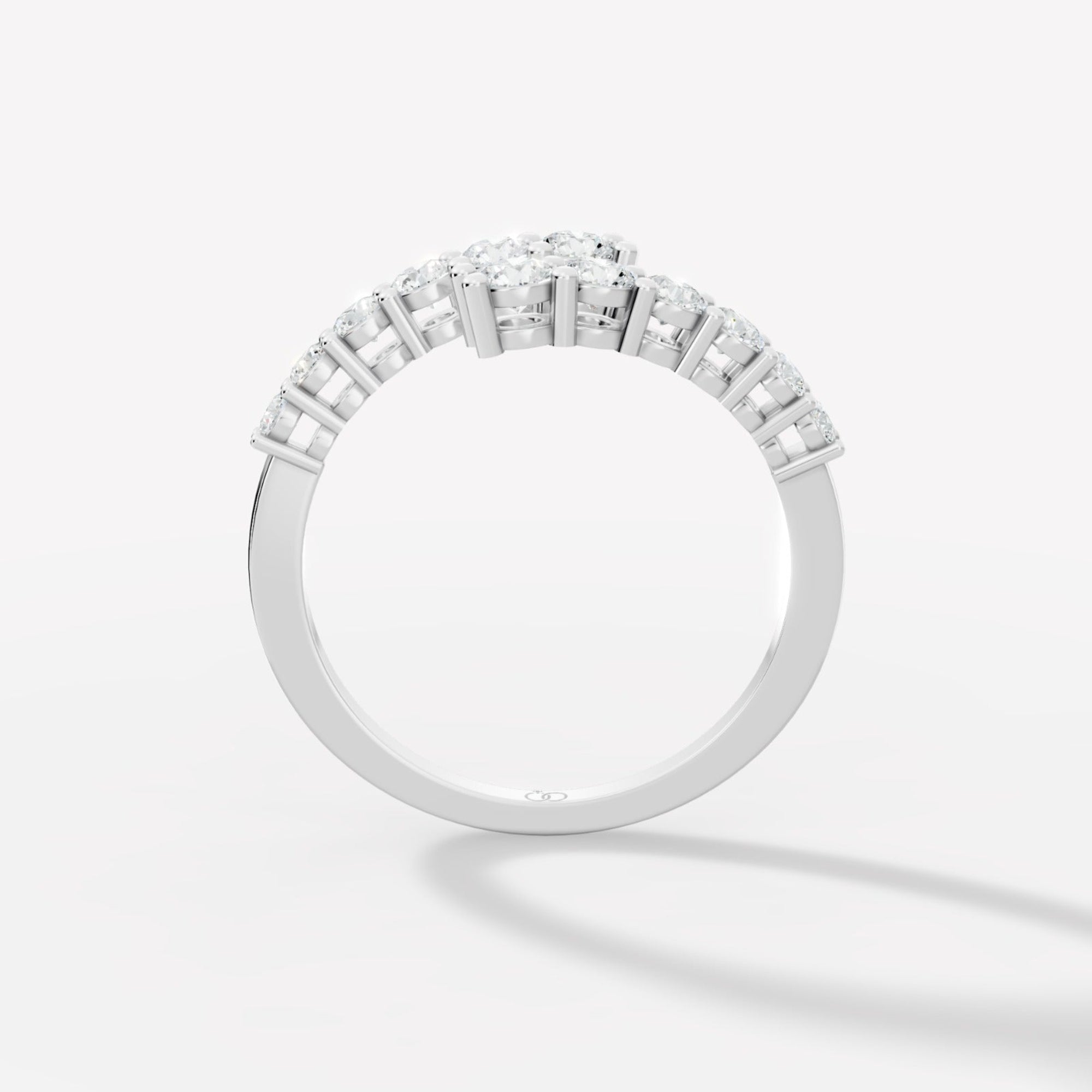 Exquisite Double Row Diamond Open Band Ring – Sparkle for Every Occasion - Bijoux Eclore