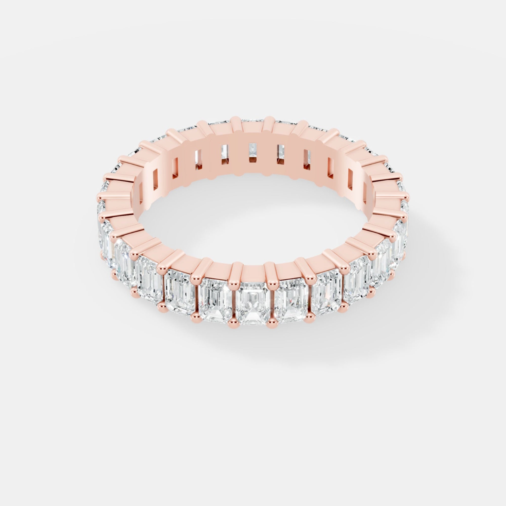 Elegant Emerald-Cut Lab-Grown Diamond Eternity Band - Bijoux Eclore