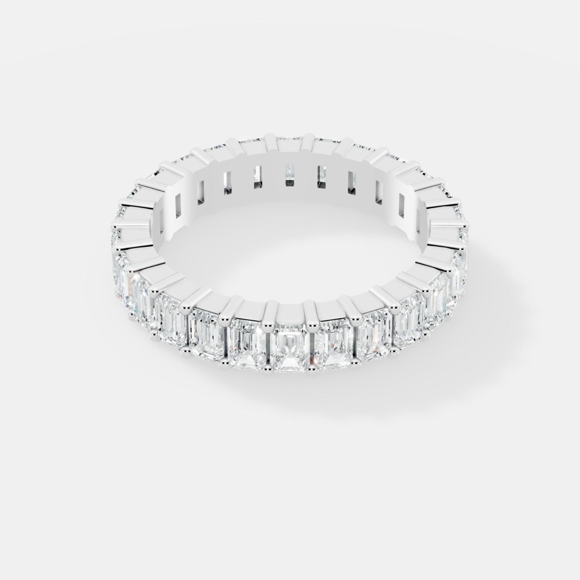 Elegant Emerald-Cut Lab-Grown Diamond Eternity Band - Bijoux Eclore