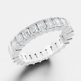 Elegant Emerald-Cut Lab-Grown Diamond Eternity Band - Bijoux Eclore