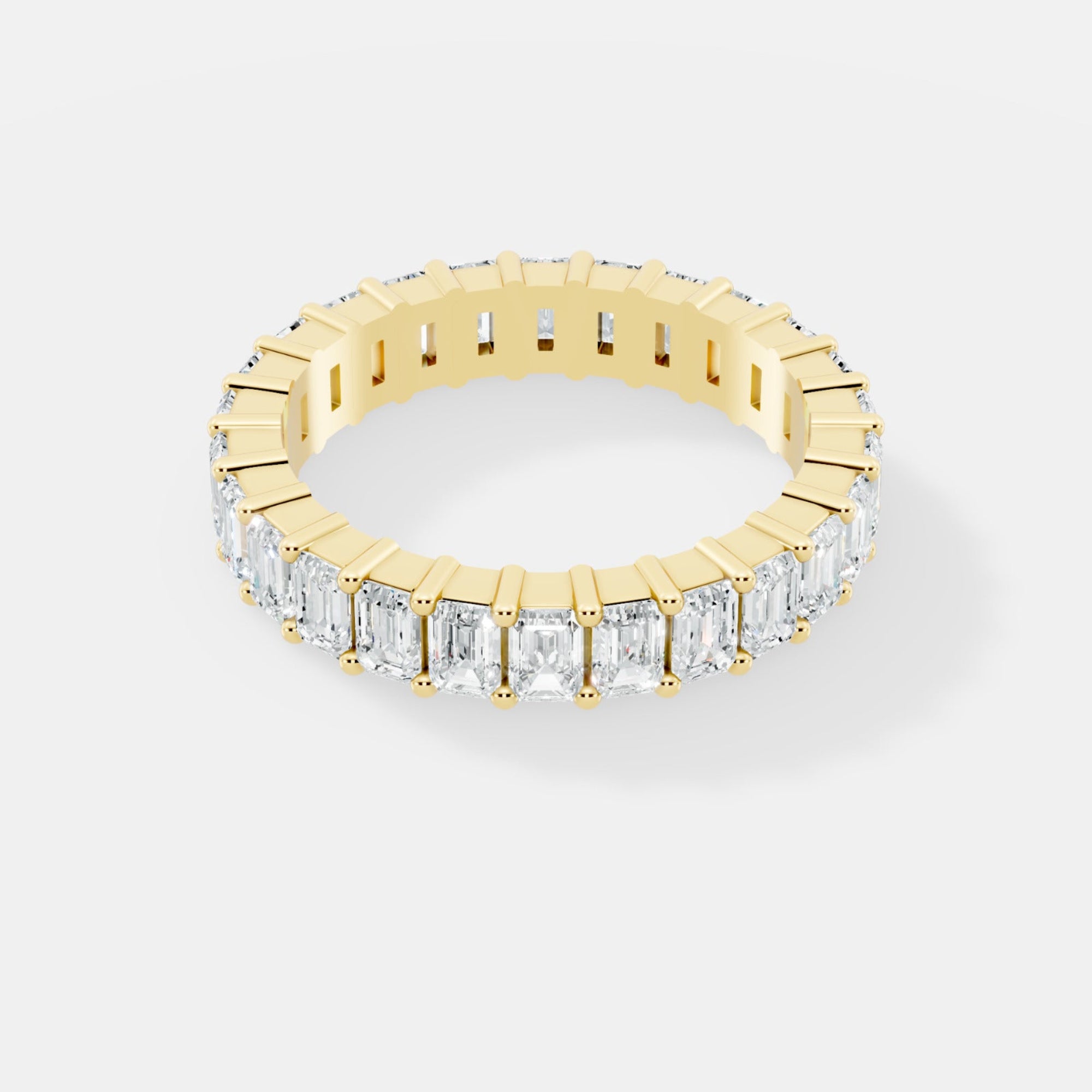 Elegant Emerald-Cut Lab-Grown Diamond Eternity Band - Bijoux Eclore