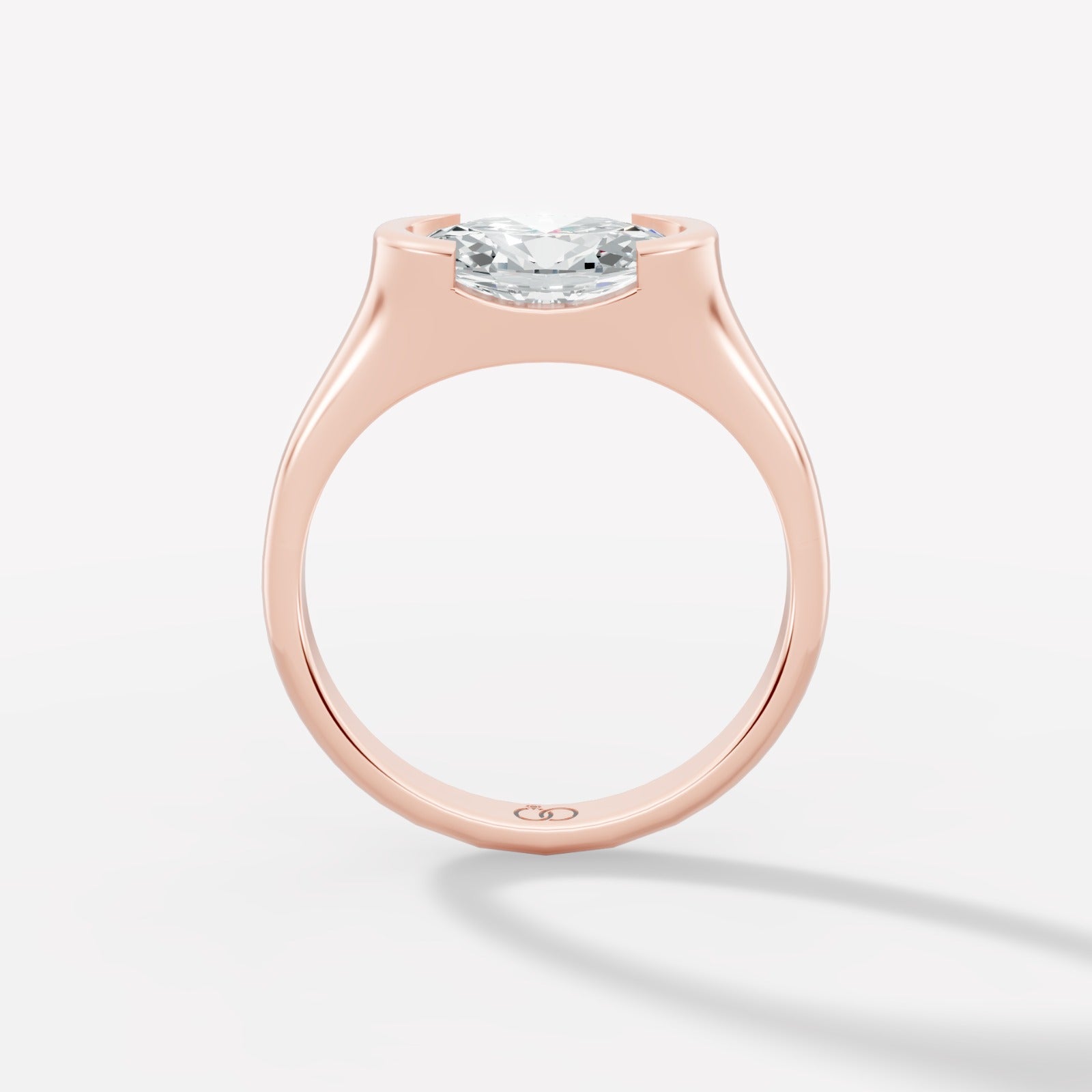 Sleek and Modern Bezel-Set Round Solitaire Ring Timeless Bold Design for Everyday Elegance - Bijoux Eclore