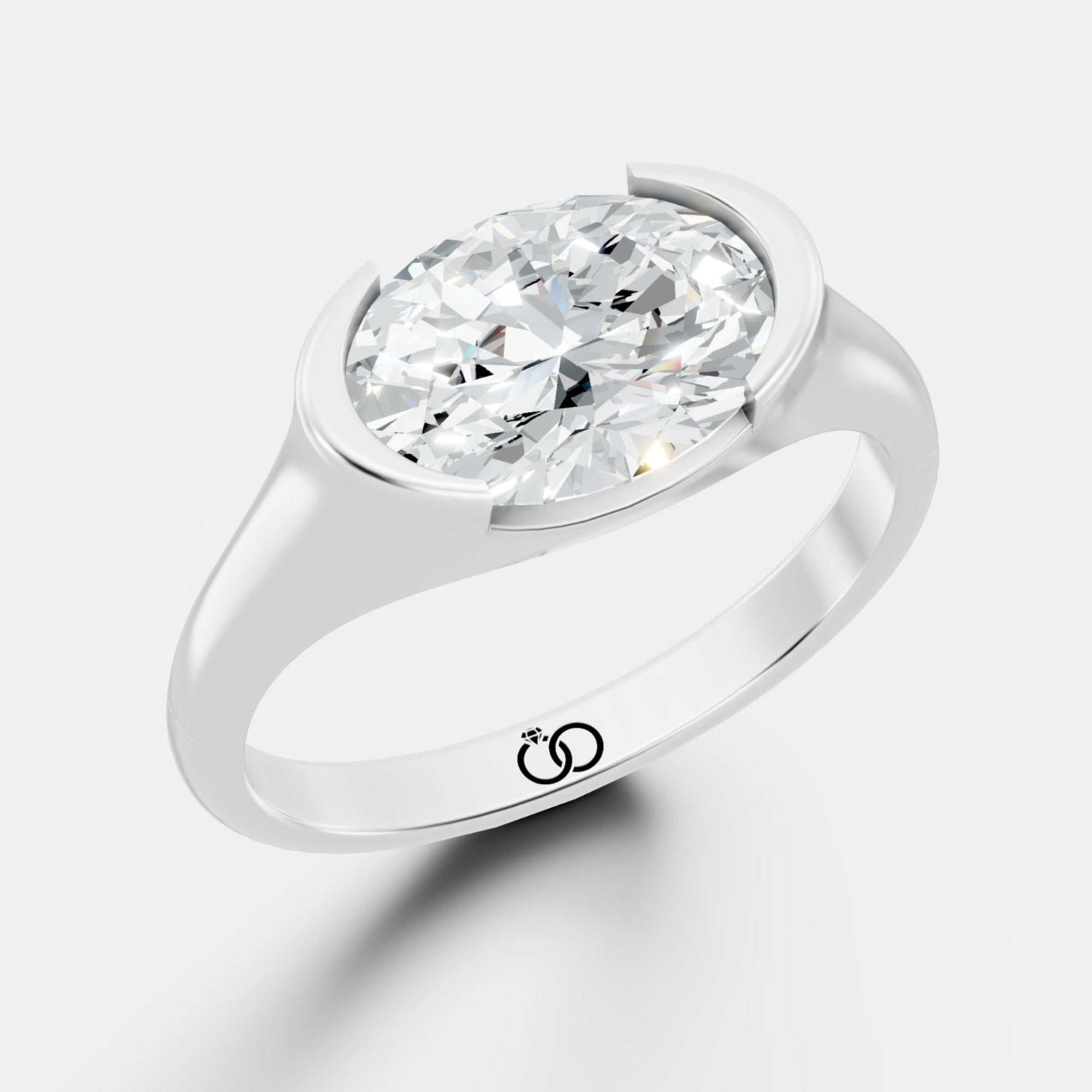 Sleek and Modern Bezel-Set Round Solitaire Ring Timeless Bold Design for Everyday Elegance - Bijoux Eclore
