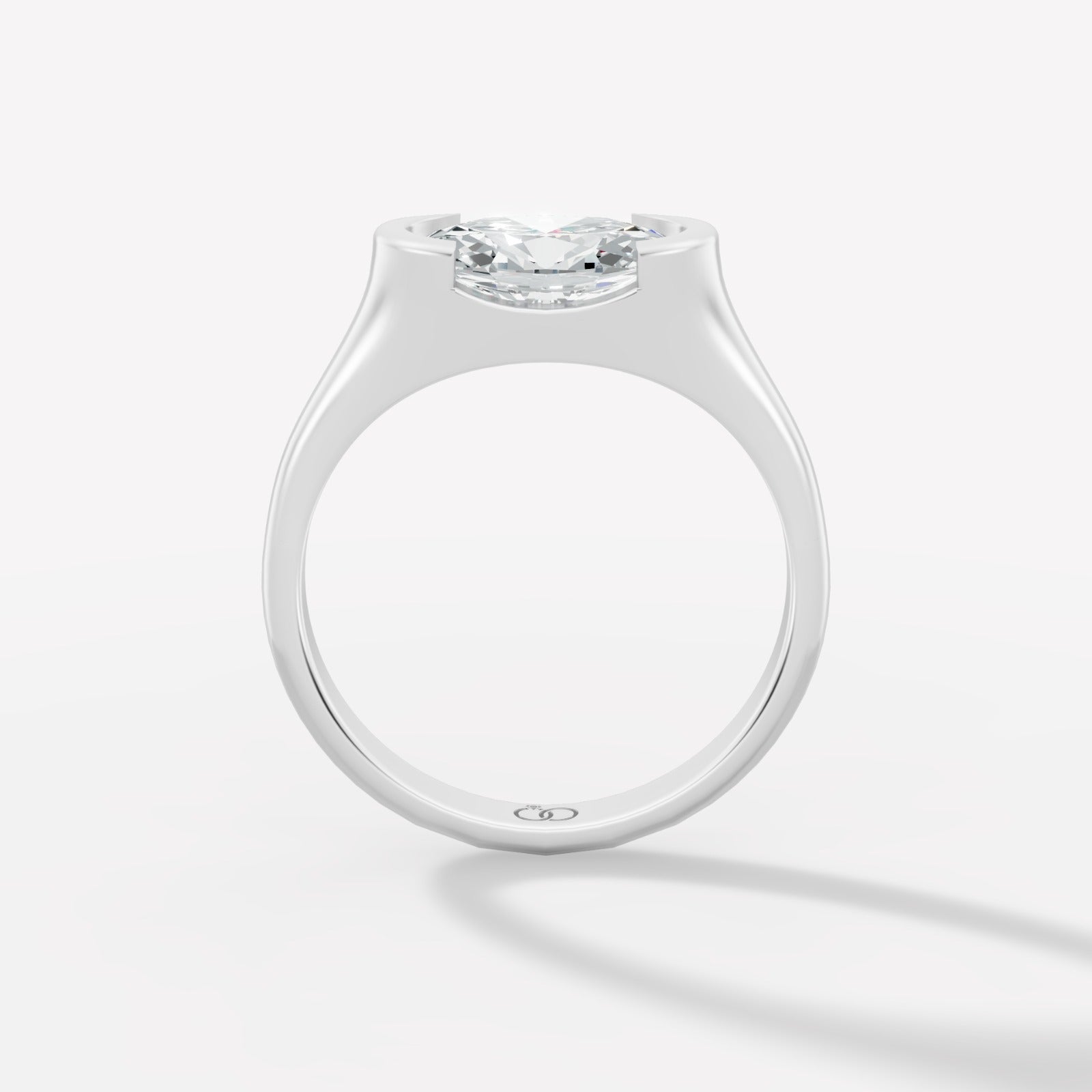 Sleek and Modern Bezel-Set Round Solitaire Ring Timeless Bold Design for Everyday Elegance - Bijoux Eclore