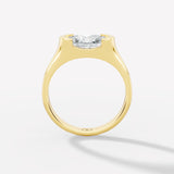 Sleek and Modern Bezel-Set Round Solitaire Ring Timeless Bold Design for Everyday Elegance - Bijoux Eclore