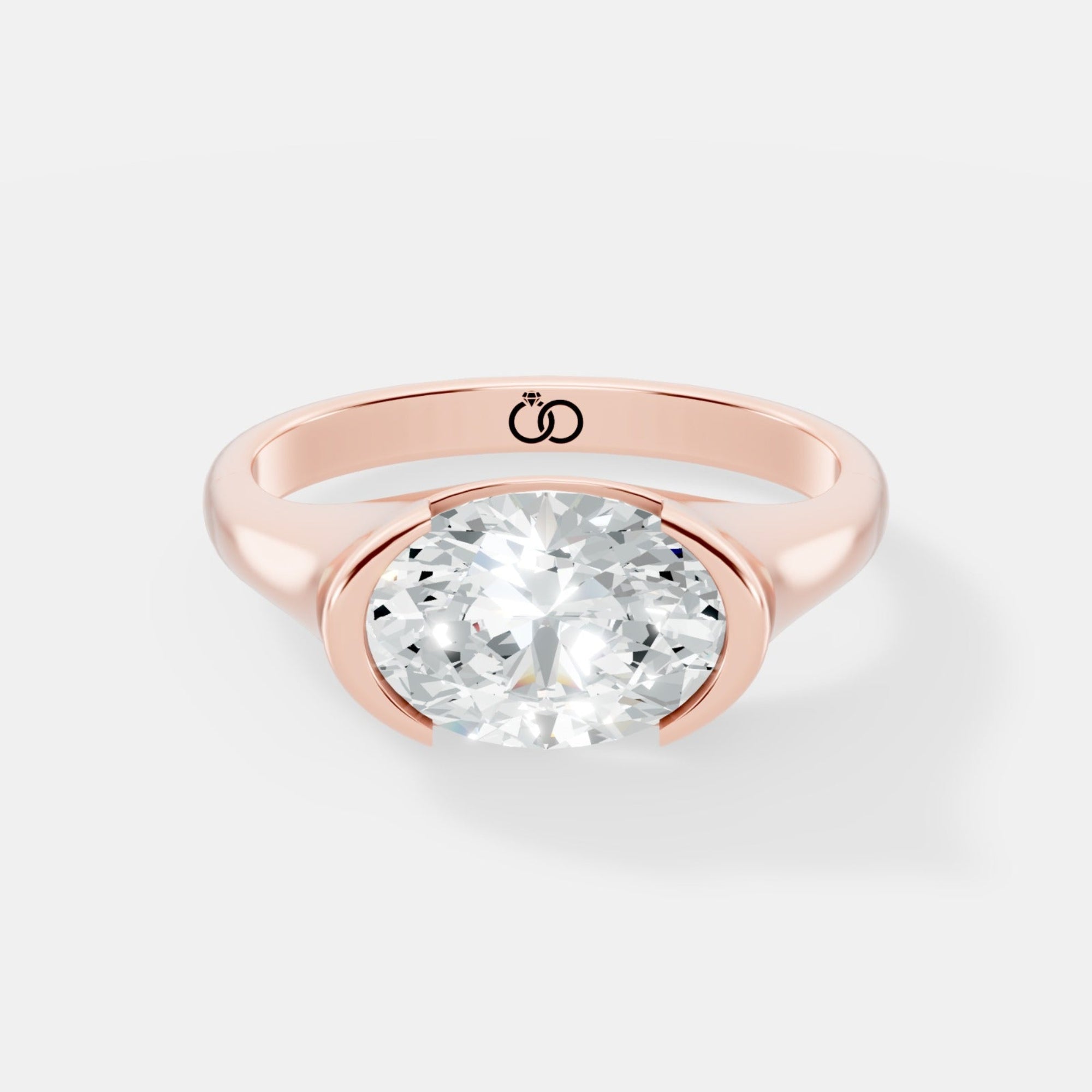 Sleek and Modern Bezel-Set Round Solitaire Ring Timeless Bold Design for Everyday Elegance - Bijoux Eclore