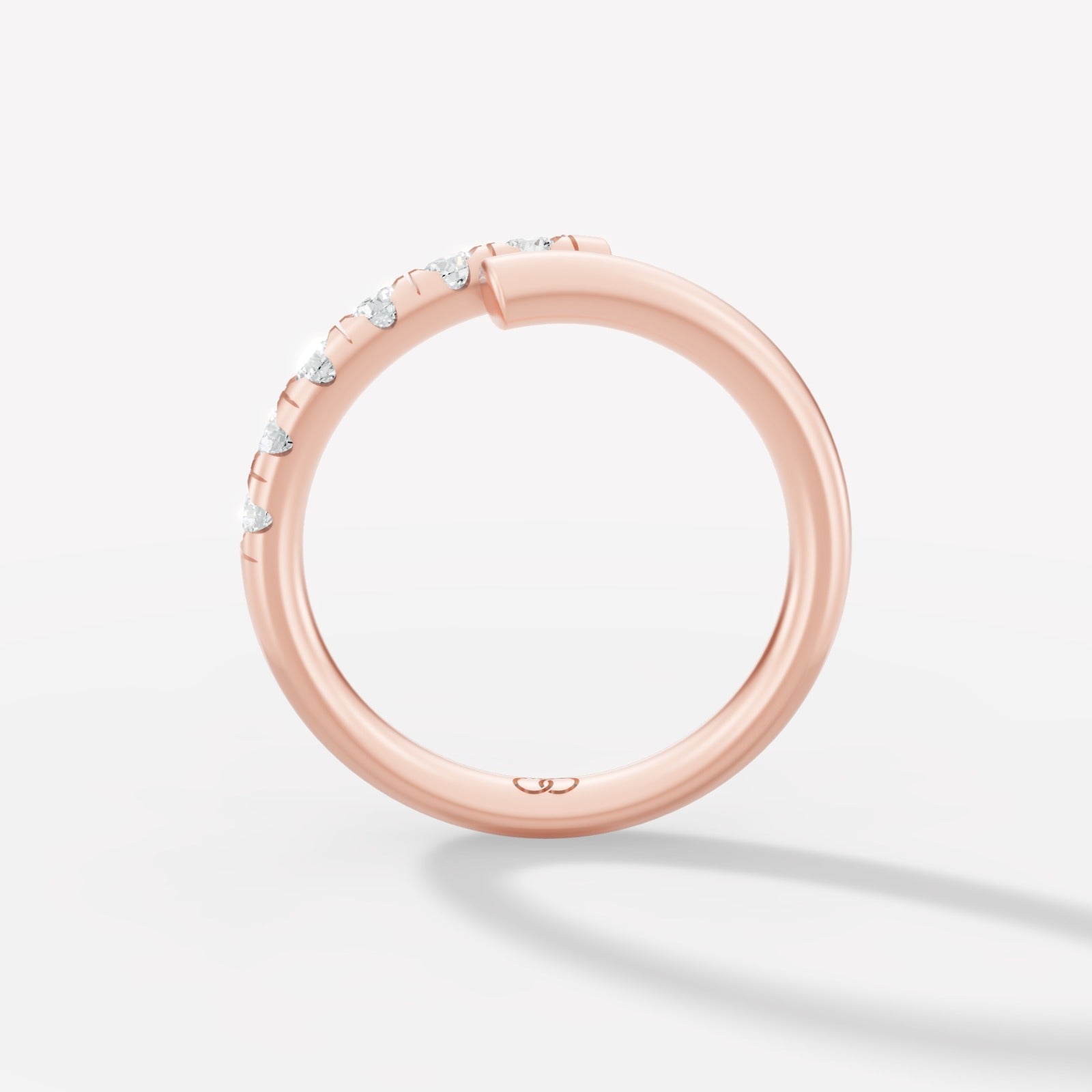 Round-Cut Diamond Wrap Ring – A Contemporary Twist on Timeless Sparkle - Bijoux Eclore