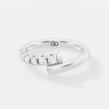 Round-Cut Diamond Wrap Ring – A Contemporary Twist on Timeless Sparkle - Bijoux Eclore