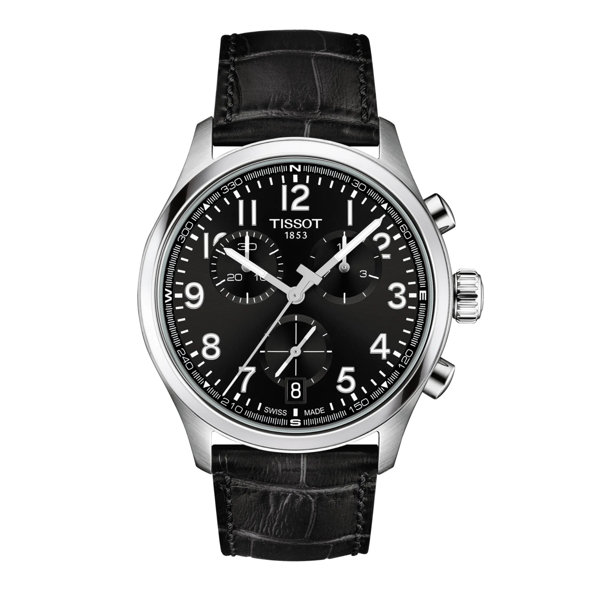 Tissot Gent XL Sport Black Dial Leather Strap T116.417.16.052.00 - Bijoux Eclore