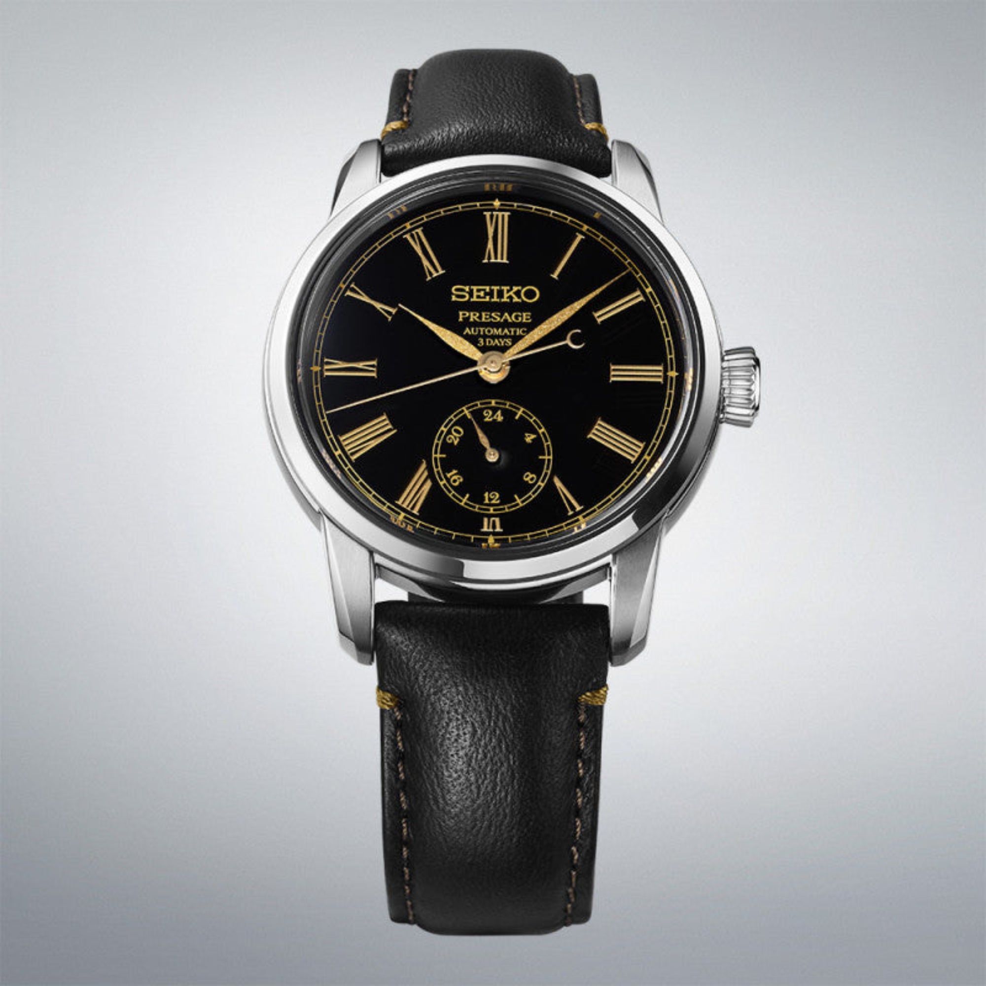 Seiko Presage Classic Series in Urushi Black with Roman SPB499J1 - Bijoux Eclore