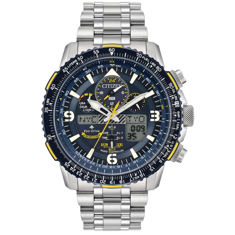Citizen Blue Angles Skyhawk Eco Drive Blue Dial Stainless Steel Watch JY8078-52L